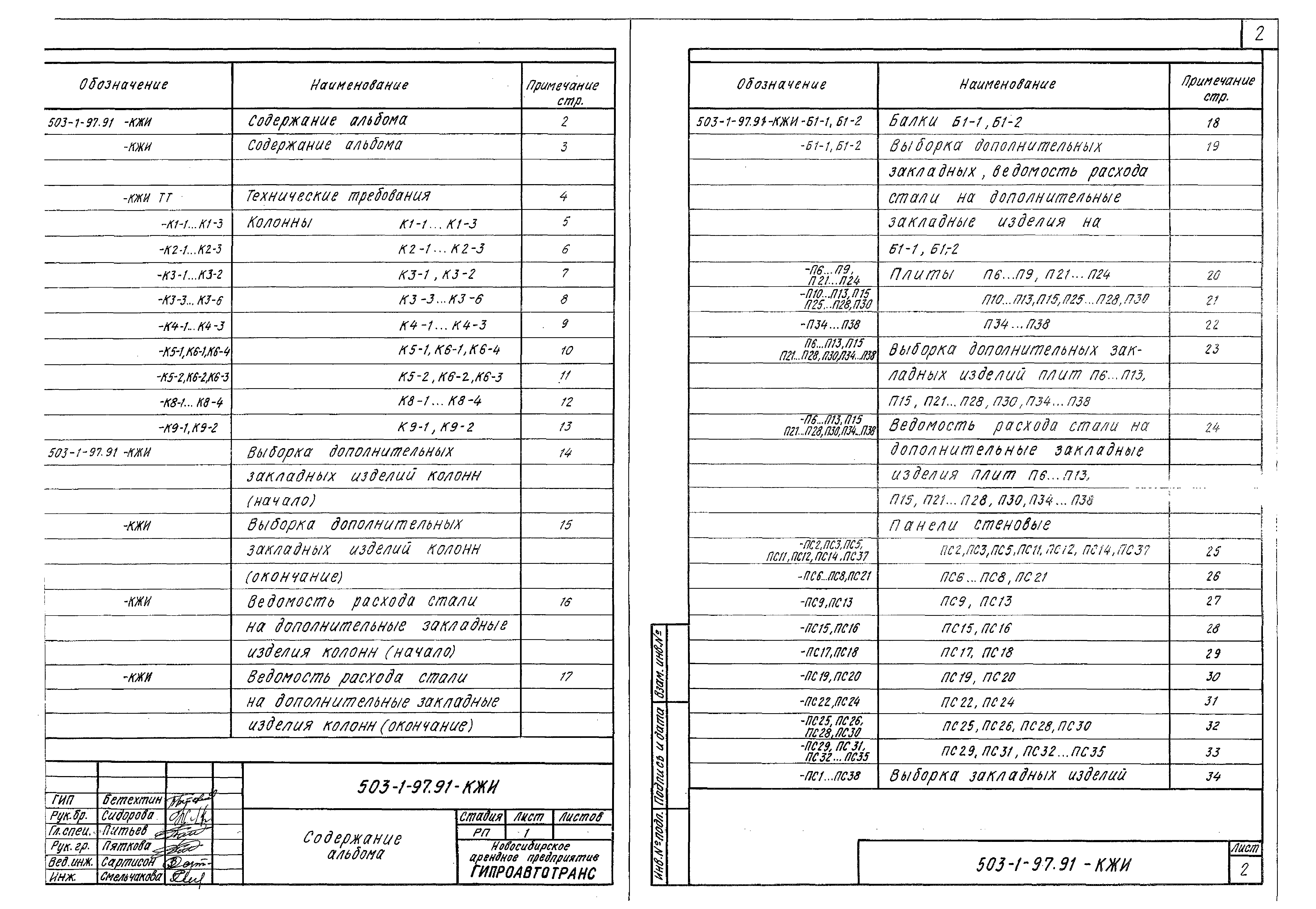 Типовой проект 503-1-97.91