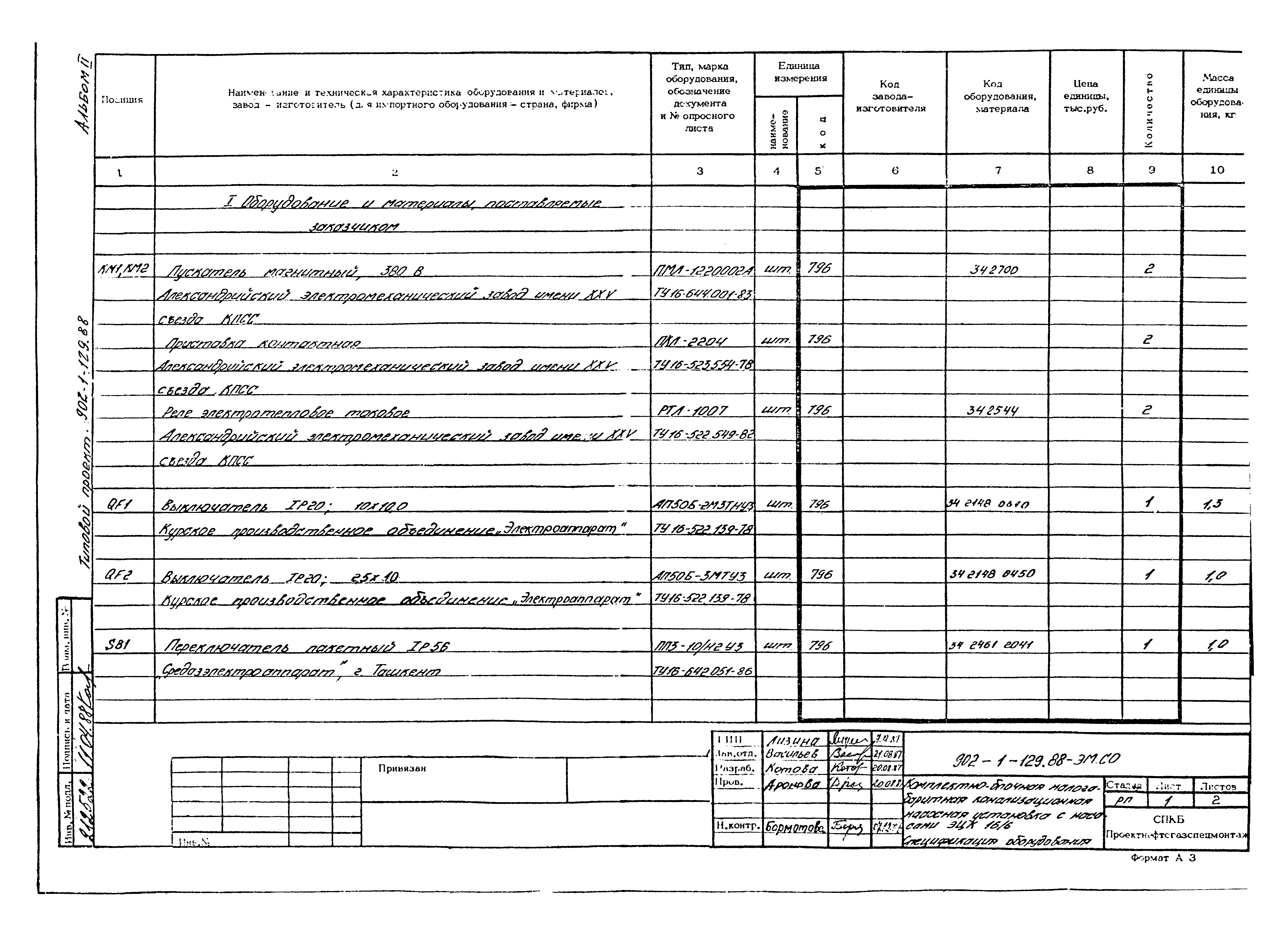 Типовой проект 902-1-129.88