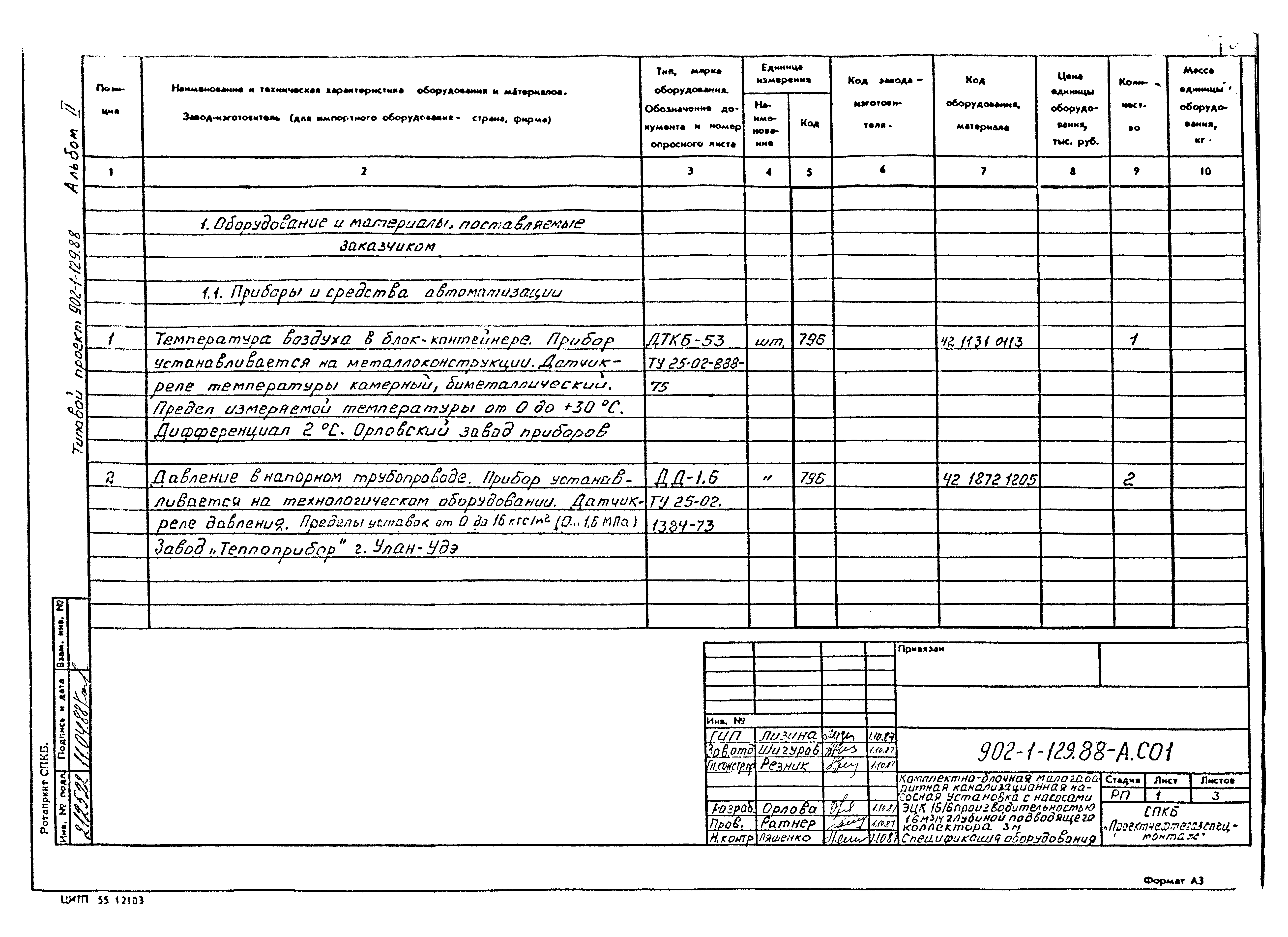 Типовой проект 902-1-129.88