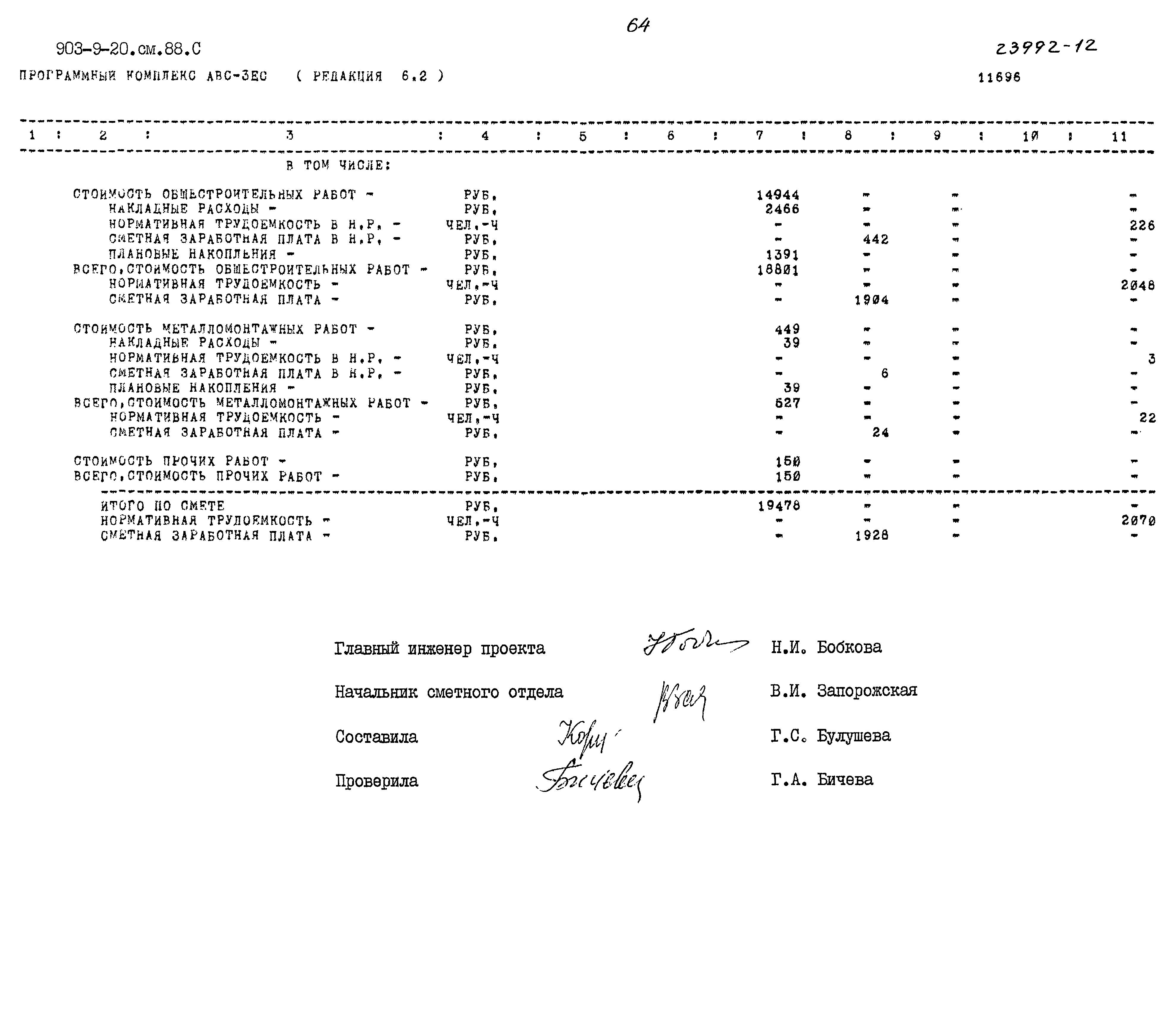 Типовой проект 903-9-20см.88