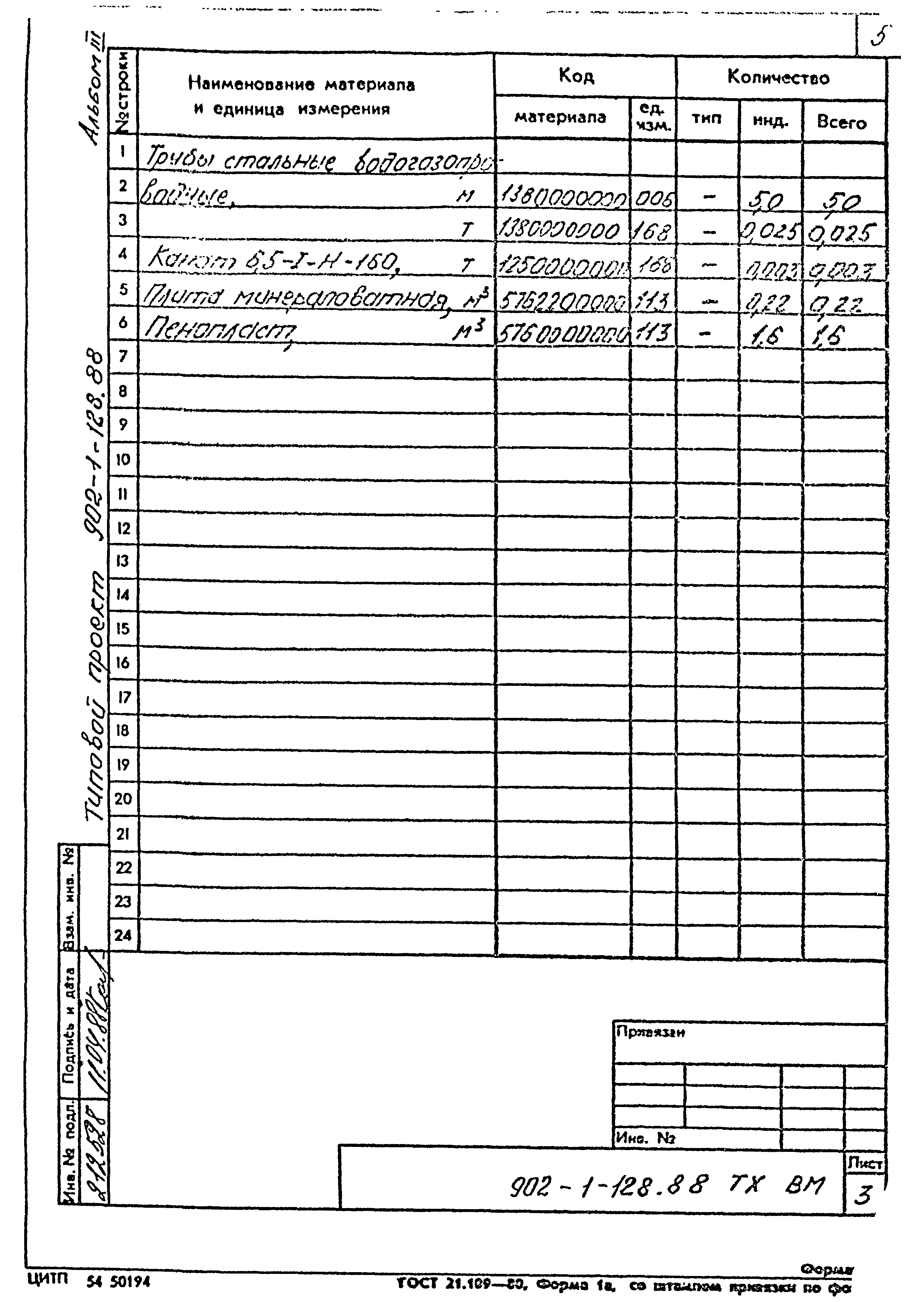Типовой проект 902-1-128.88