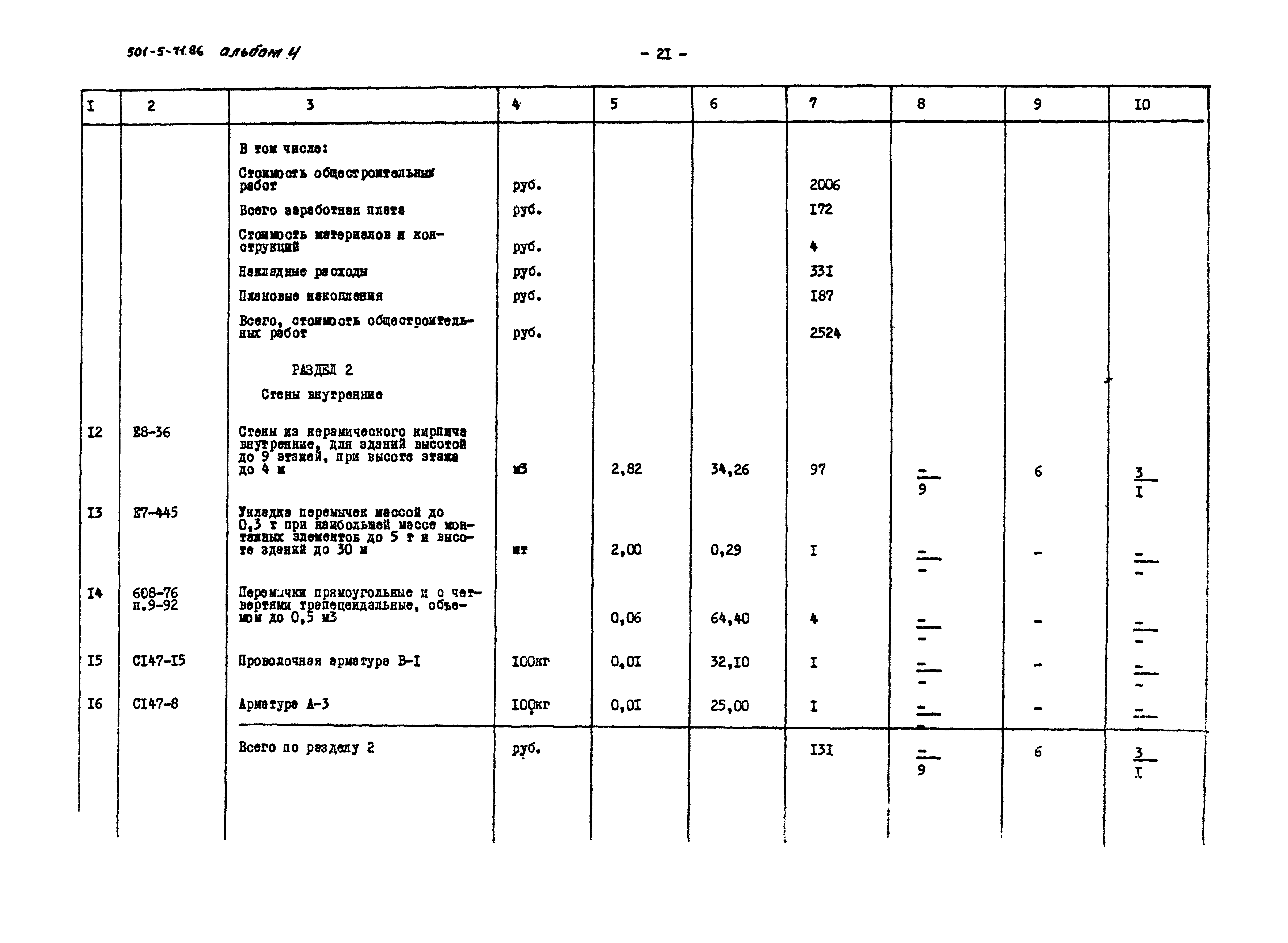 Типовой проект 501-5-71.86