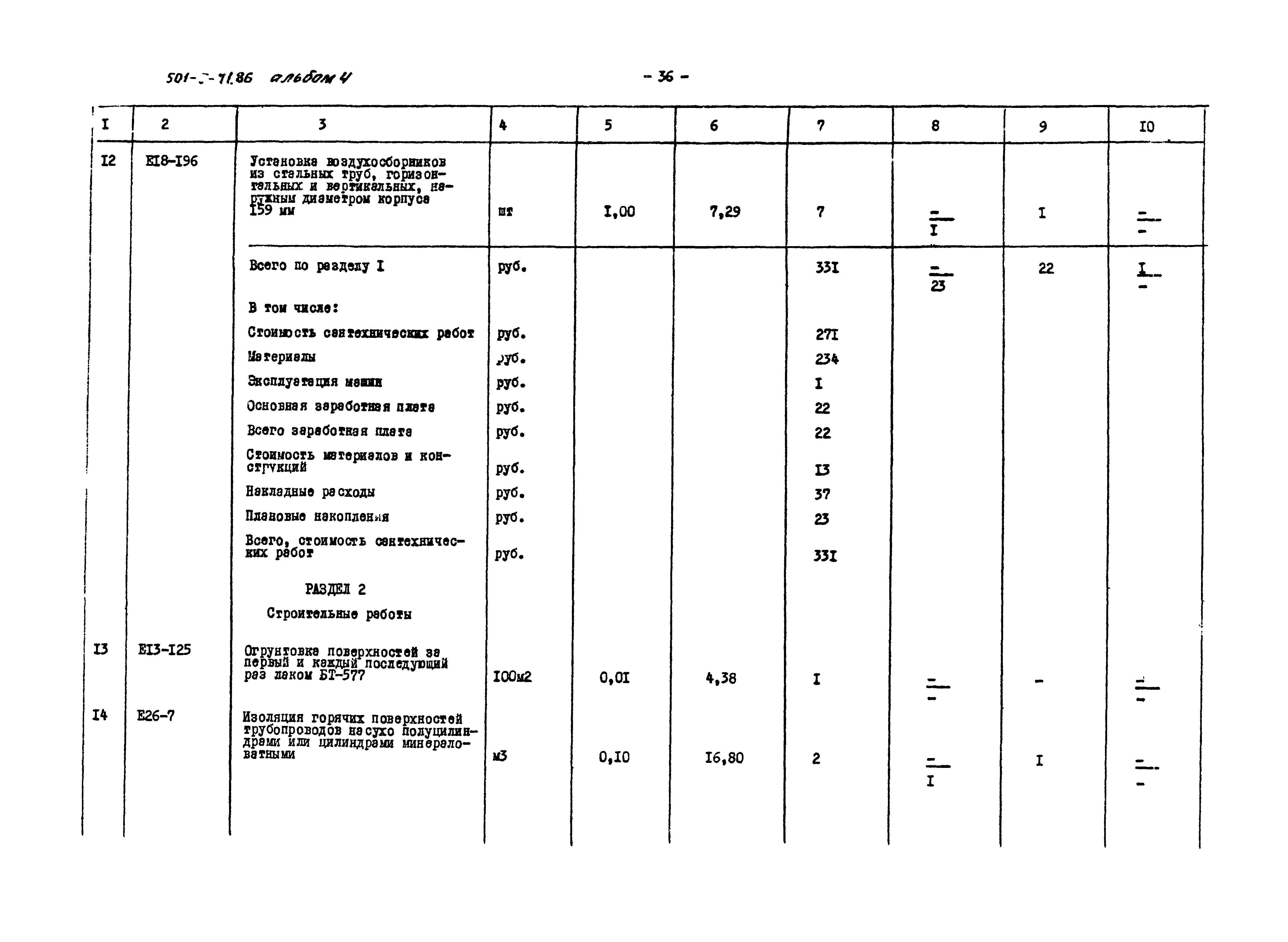 Типовой проект 501-5-71.86