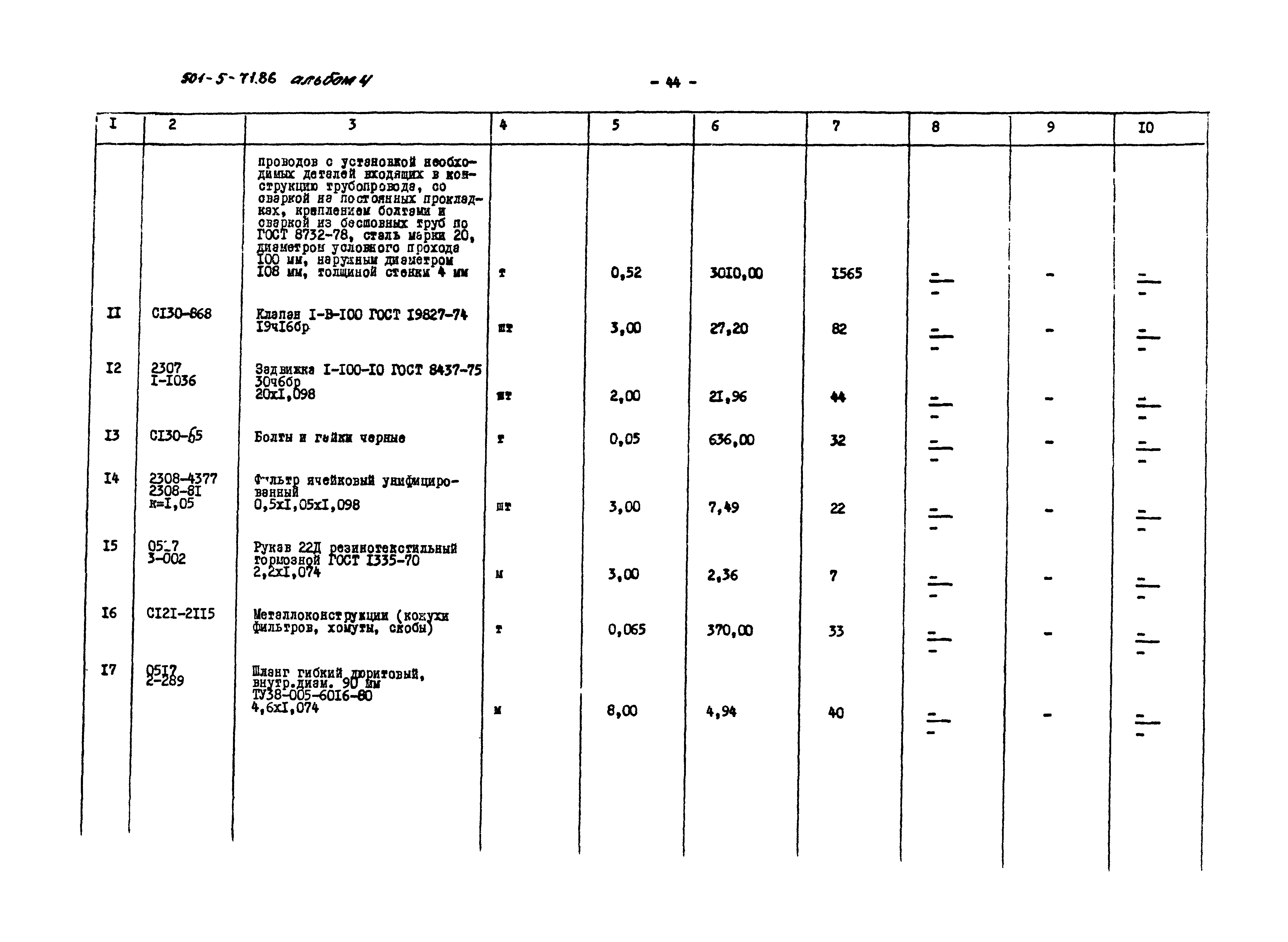Типовой проект 501-5-71.86