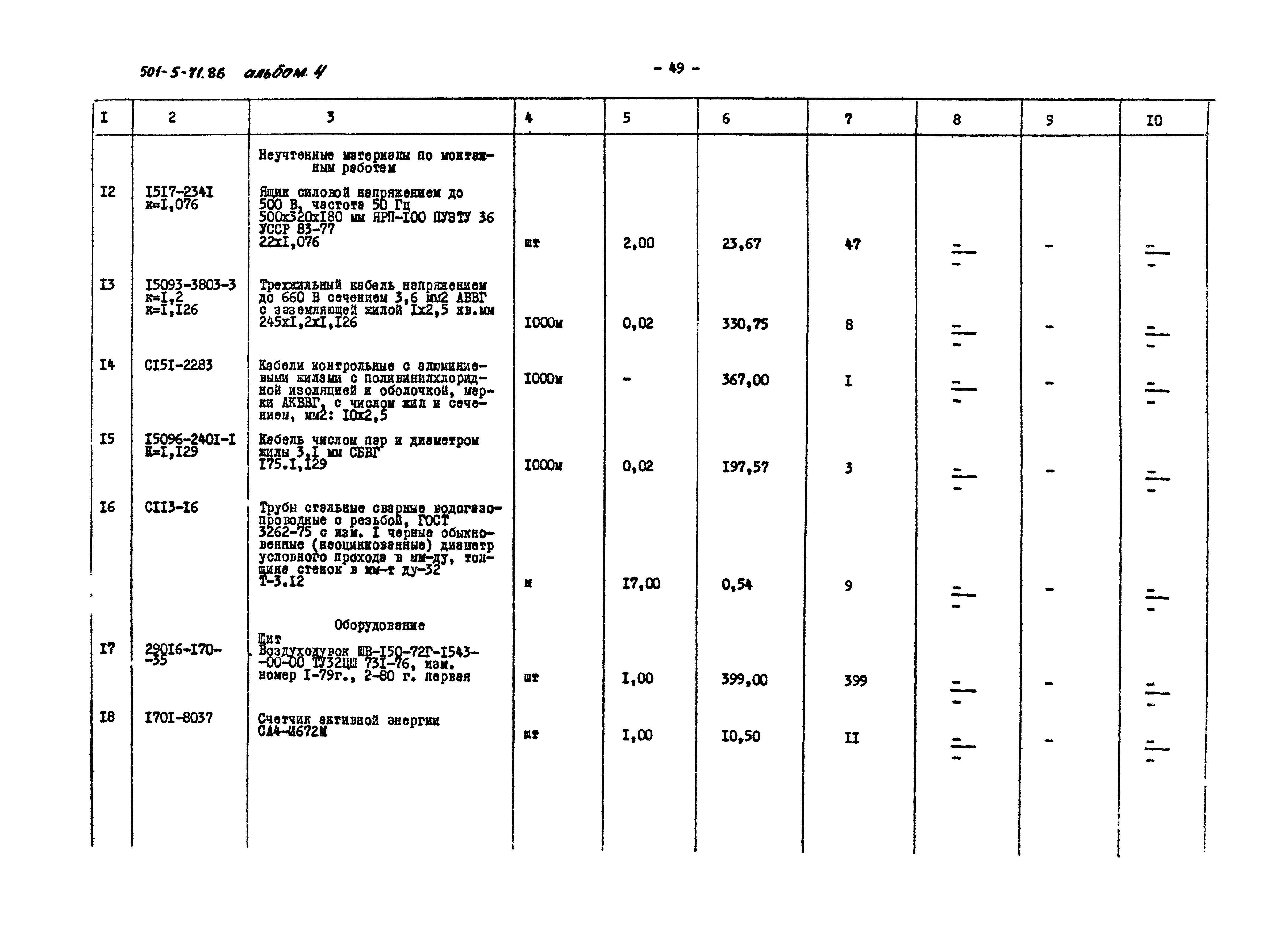 Типовой проект 501-5-71.86