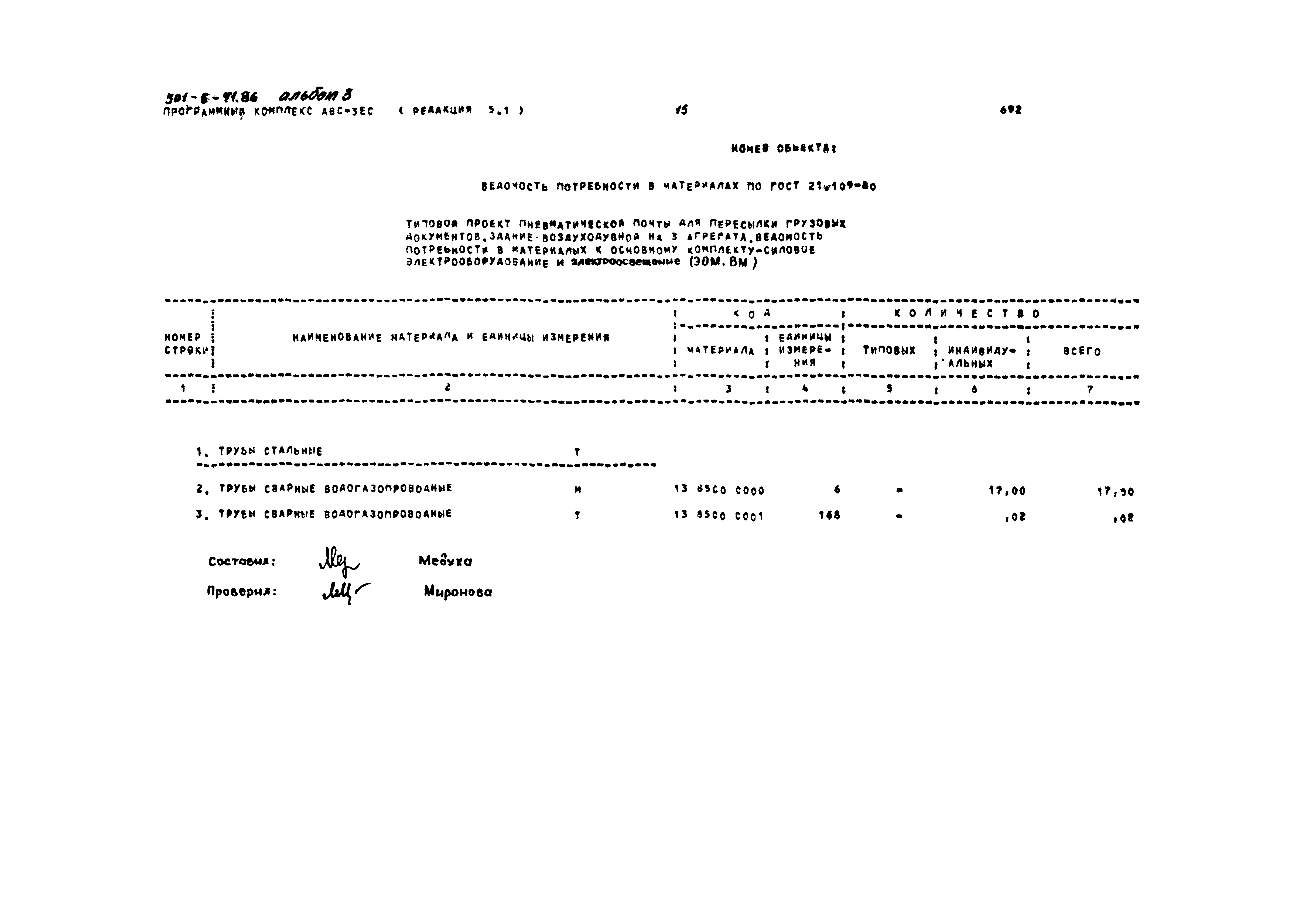 Типовой проект 501-5-71.86