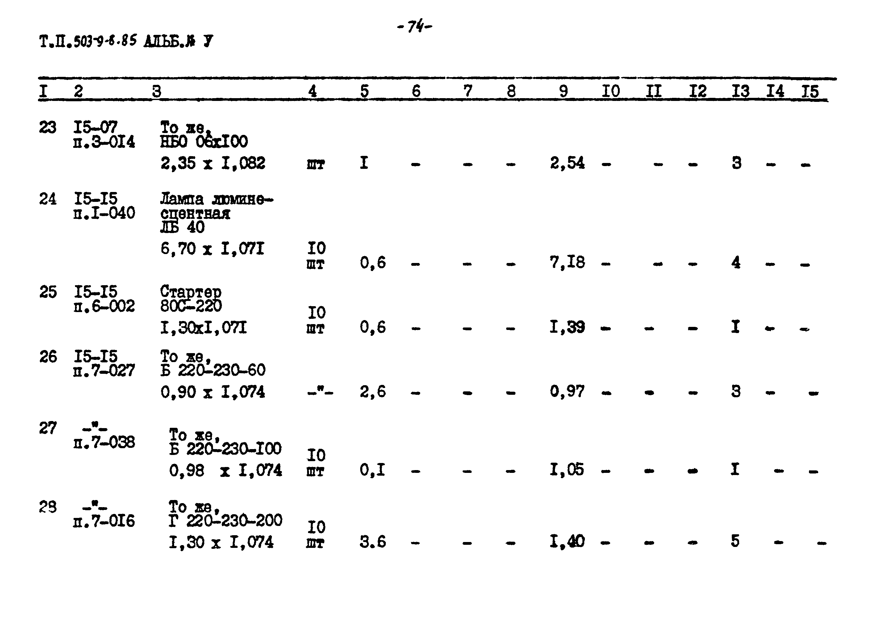 Типовой проект 503-9-8.85