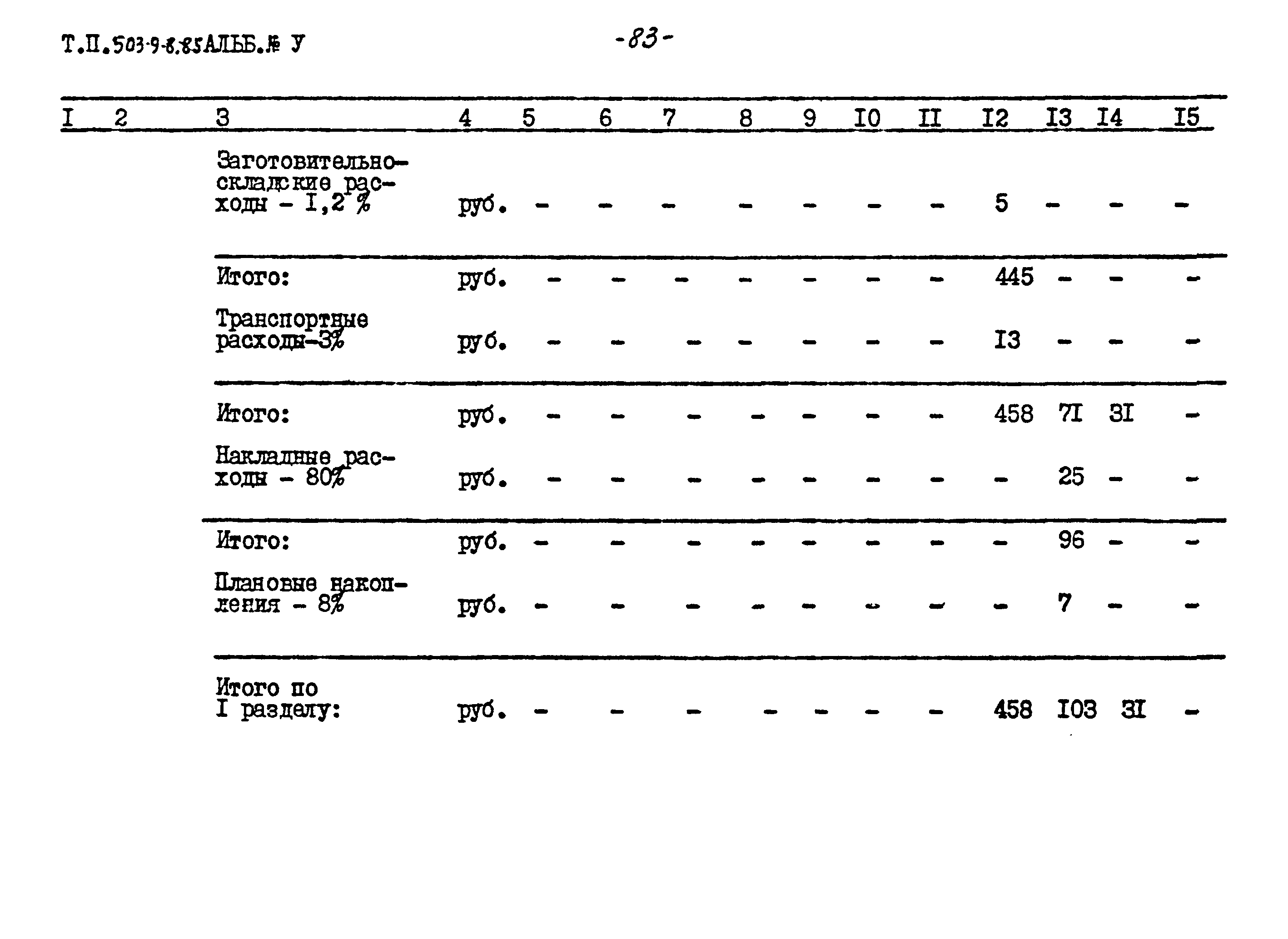 Типовой проект 503-9-8.85