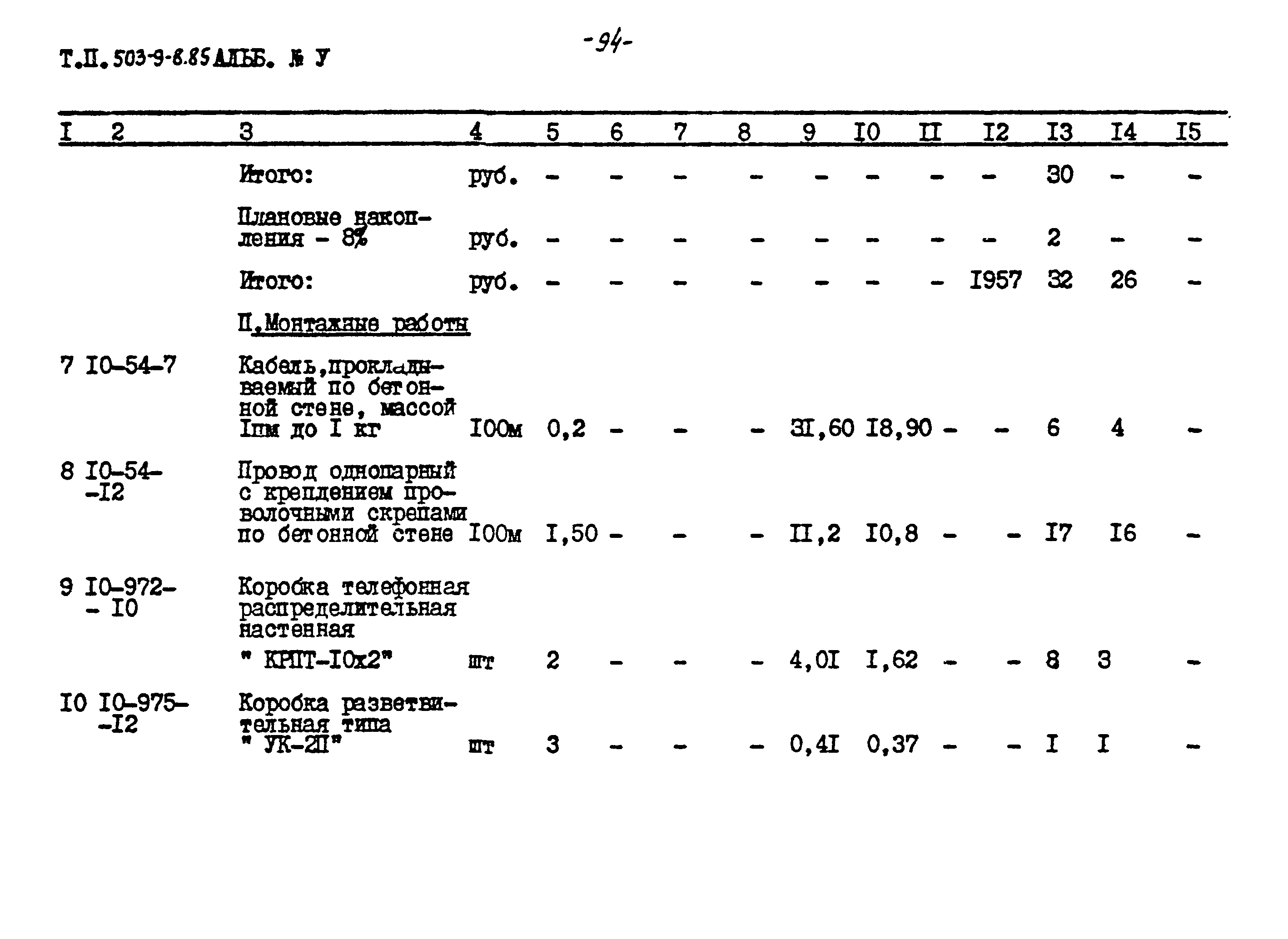 Типовой проект 503-9-8.85