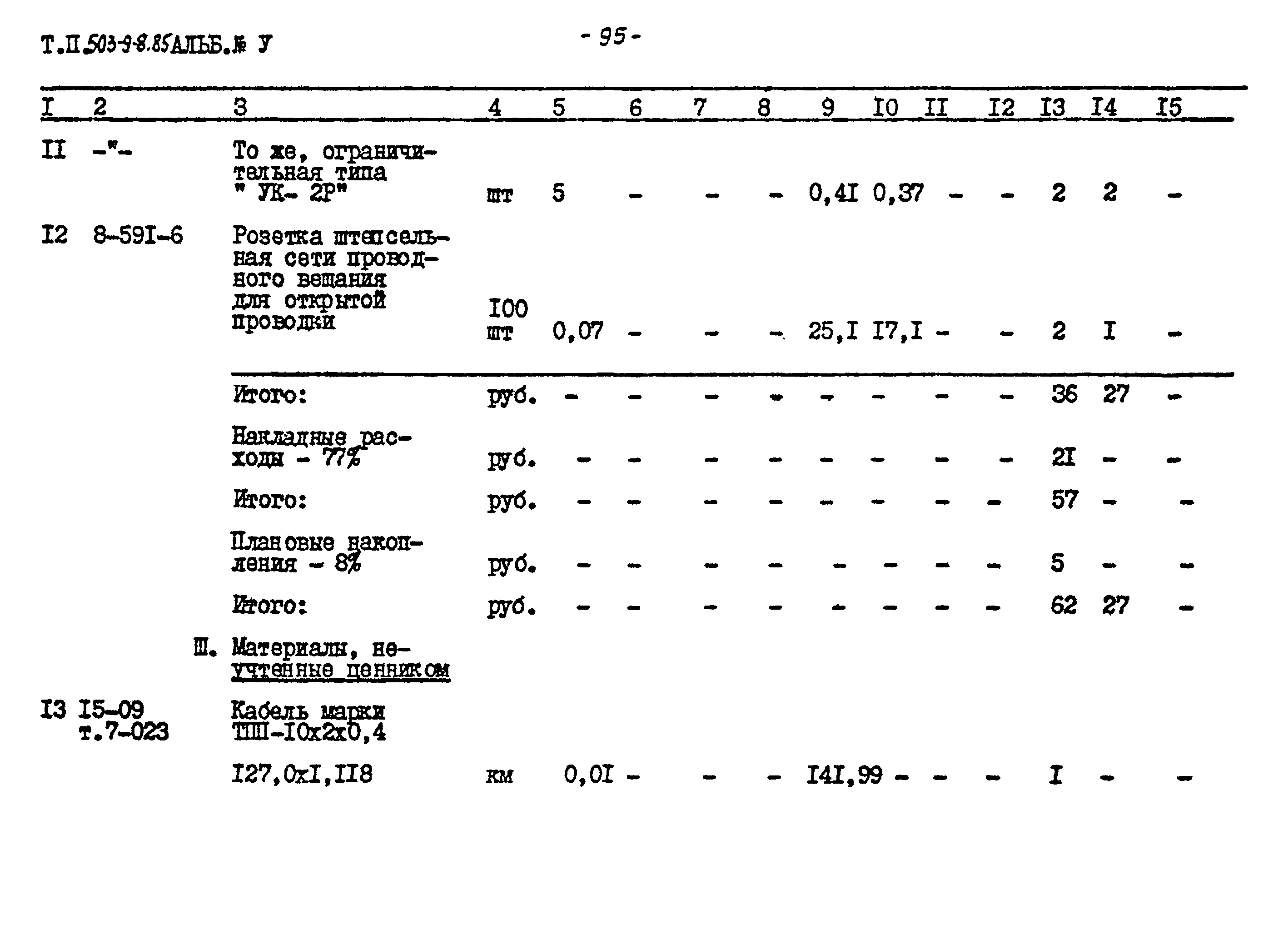 Типовой проект 503-9-8.85