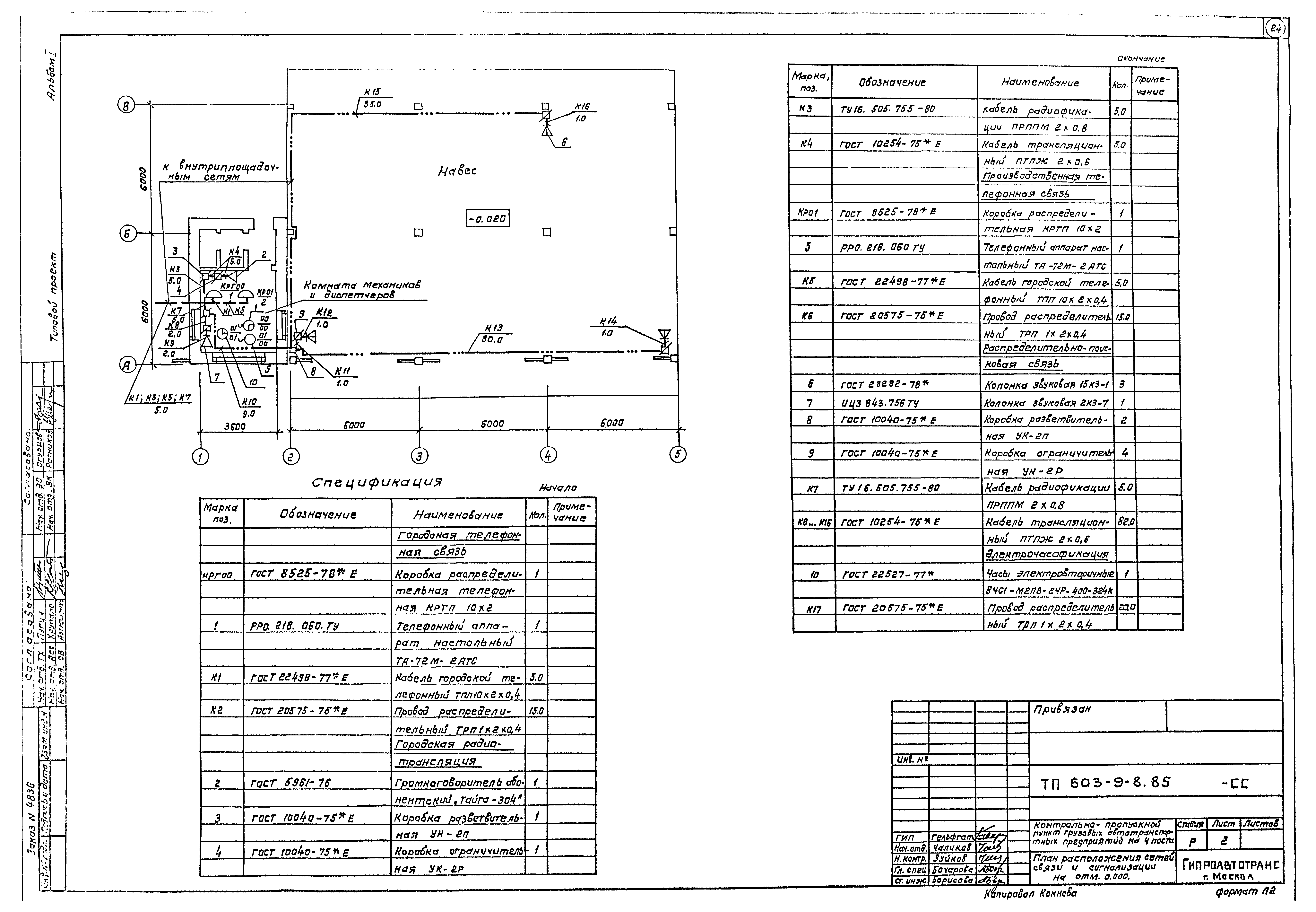 Типовой проект 503-9-8.85