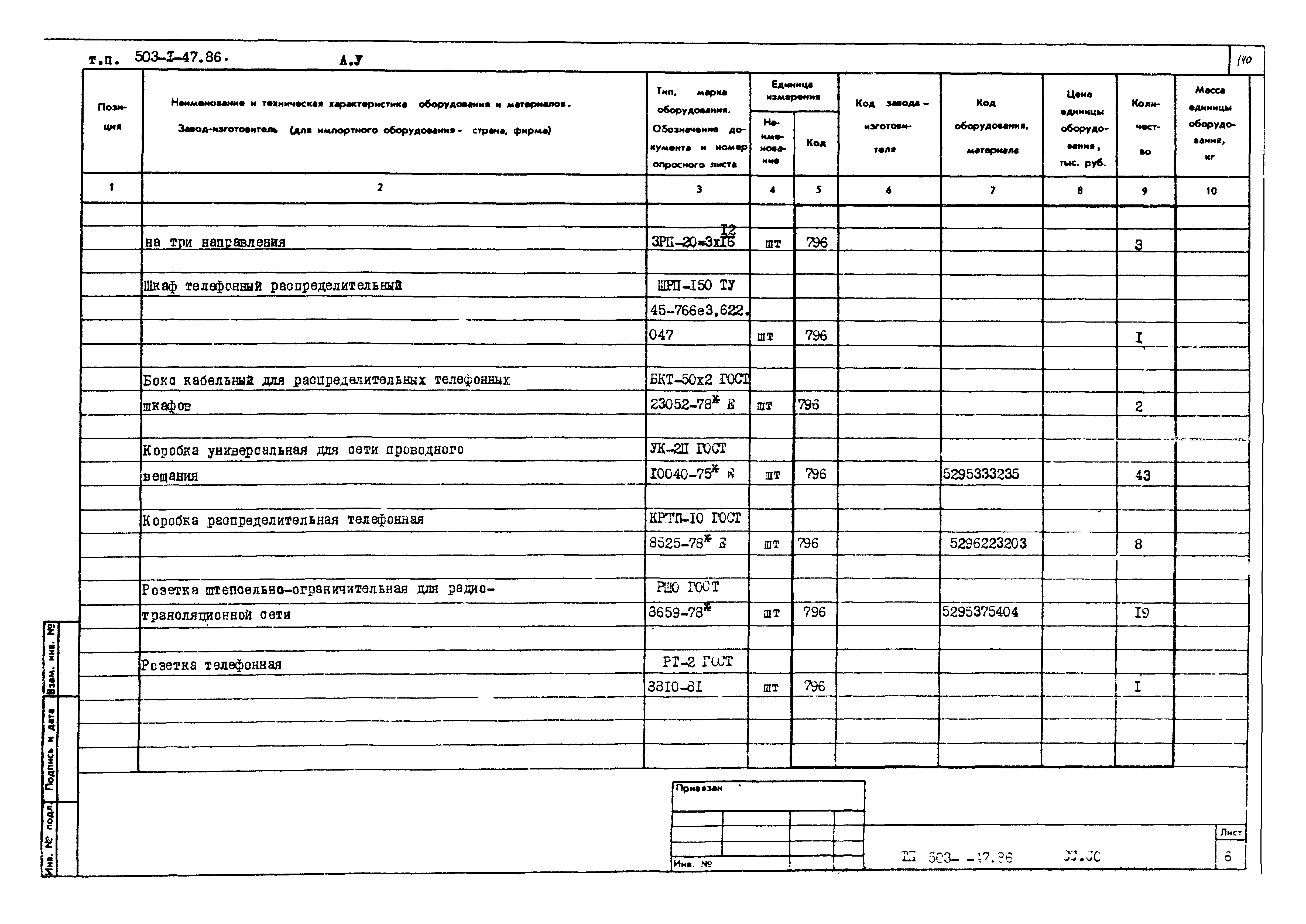 Типовой проект 503-1-47.86
