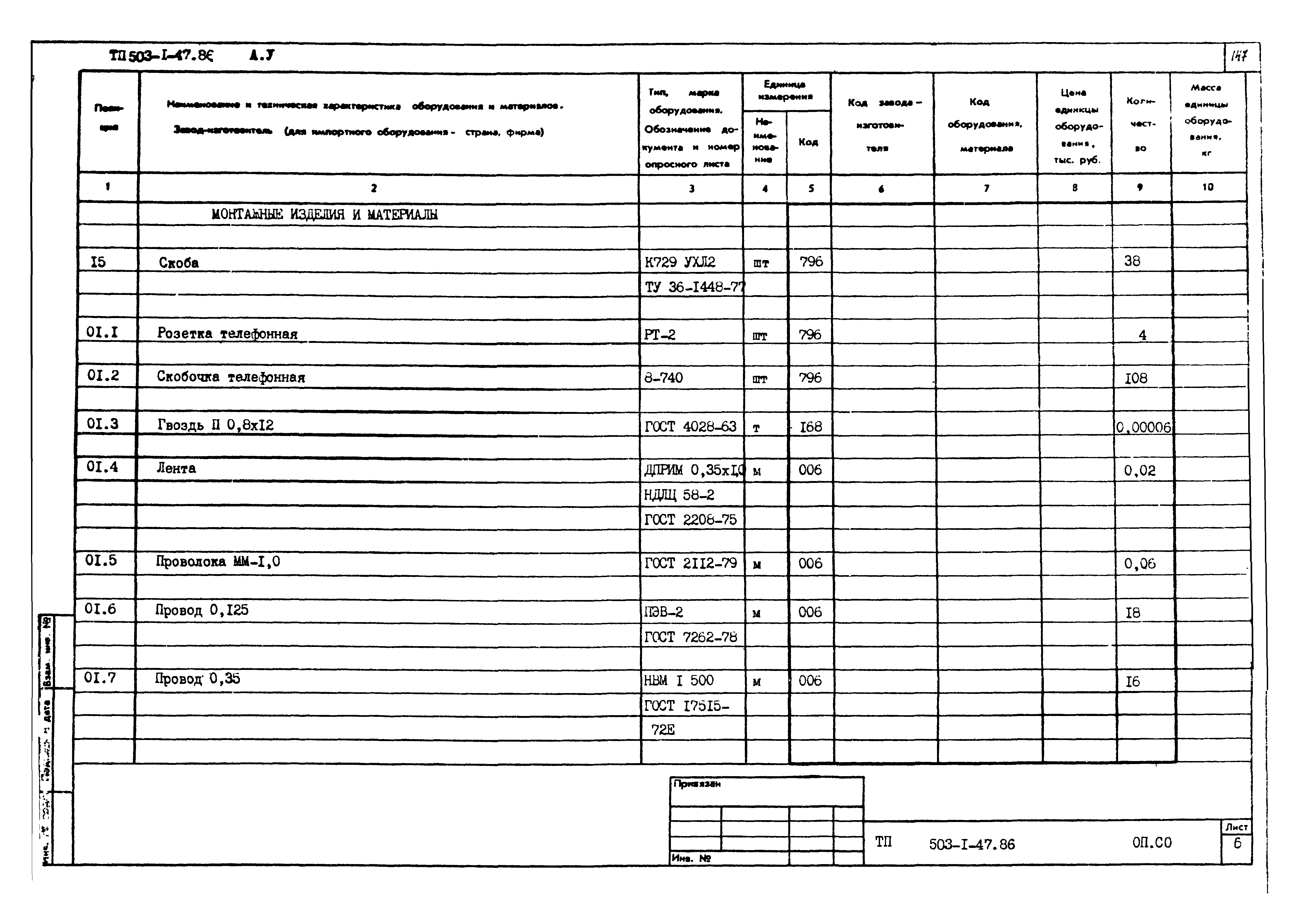 Типовой проект 503-1-47.86