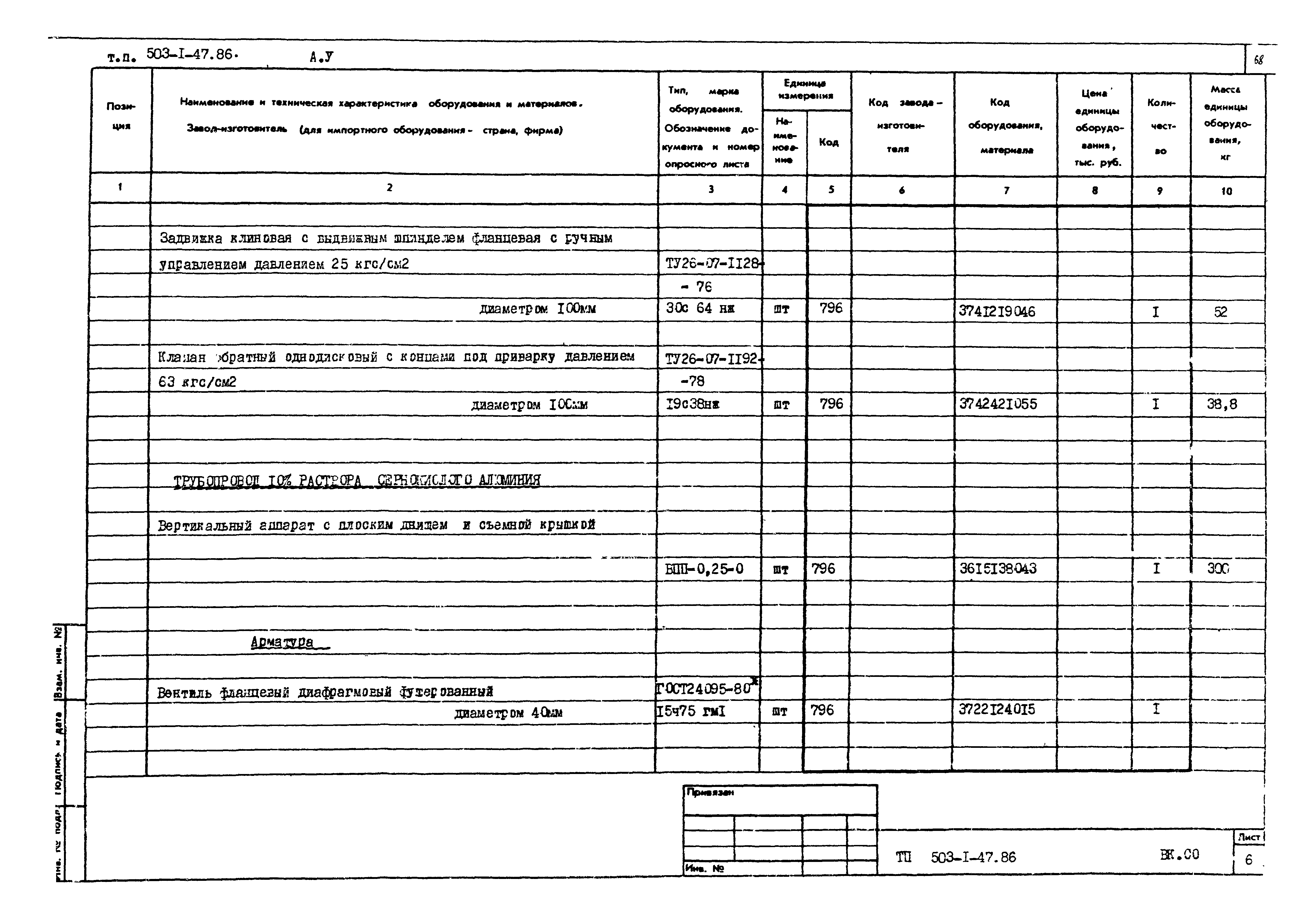 Типовой проект 503-1-47.86