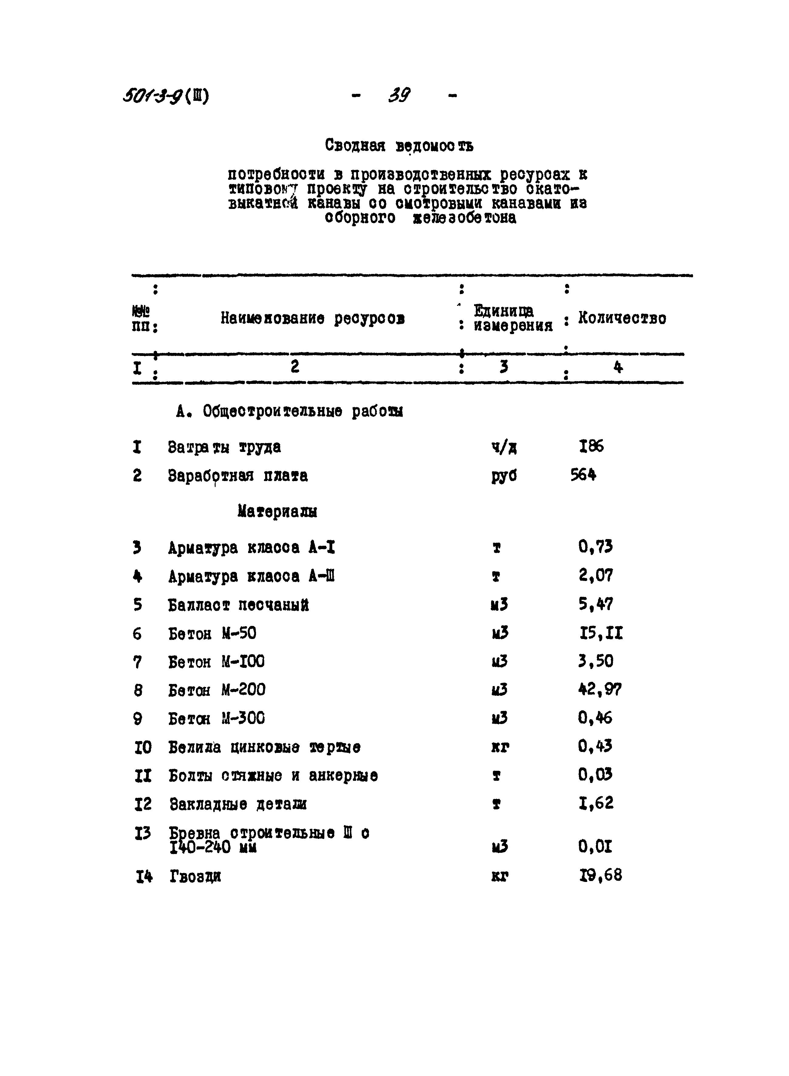 Типовой проект 501-3-9