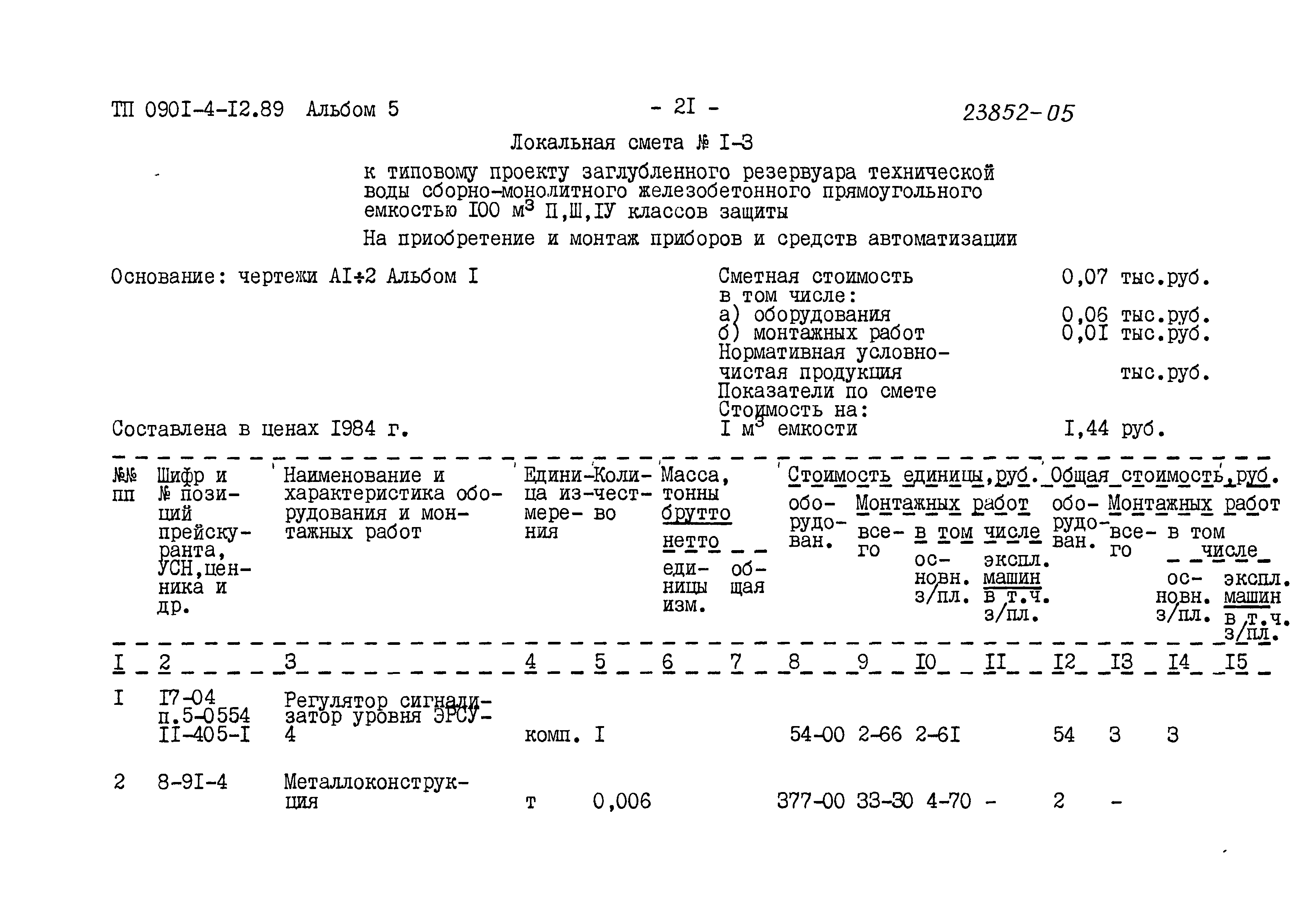 Типовой проект 0901-4-12.89