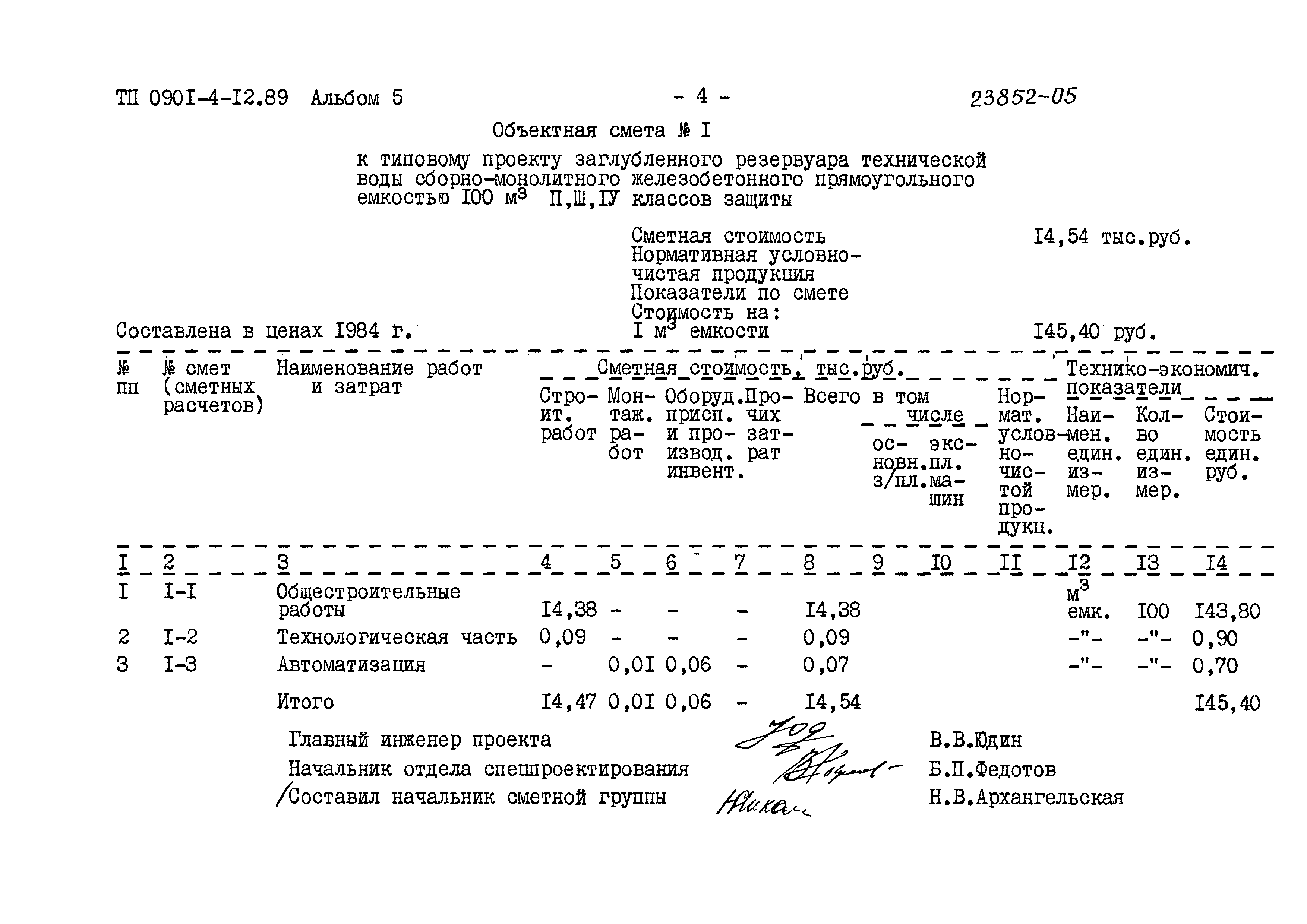 Типовой проект 0901-4-12.89