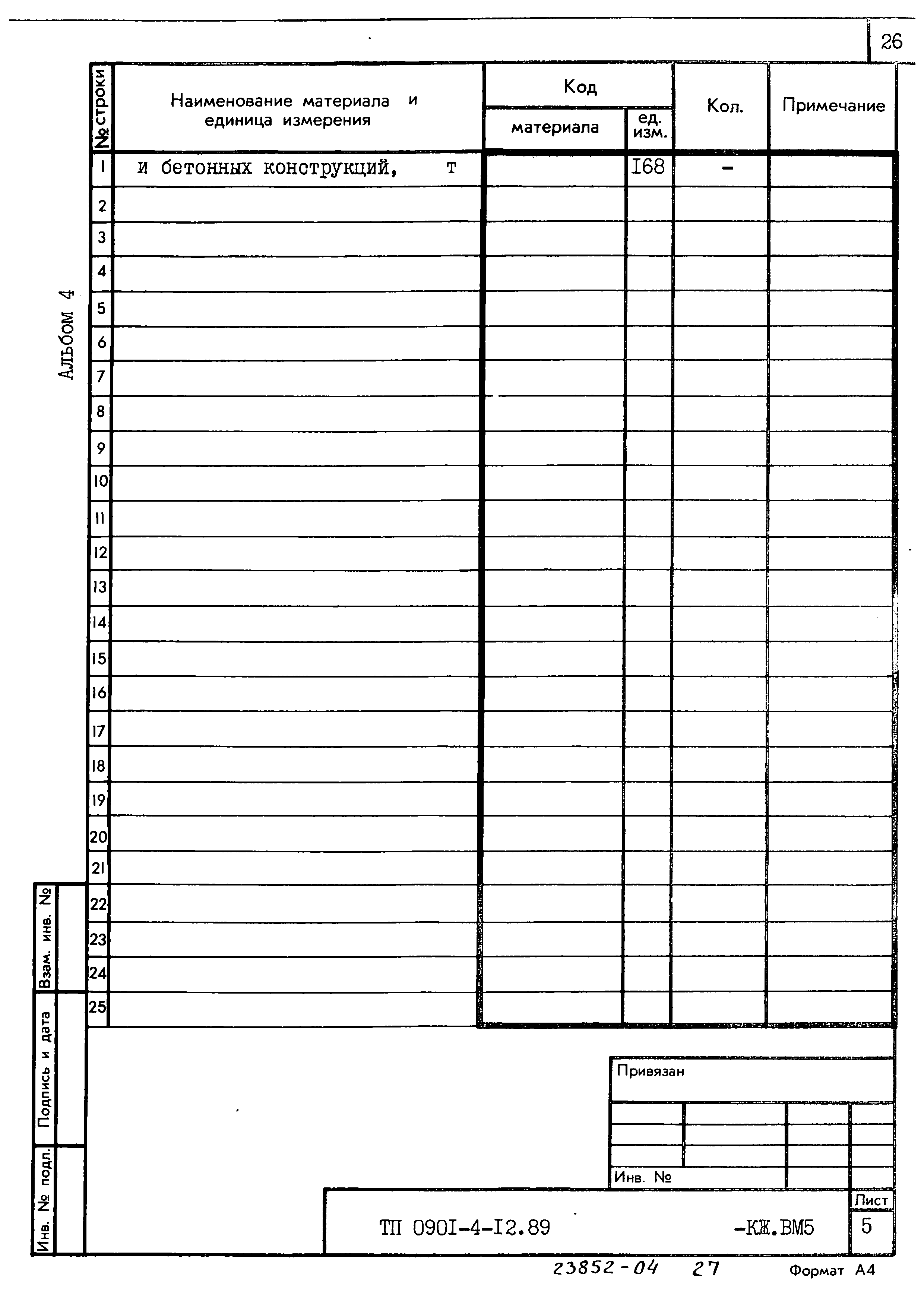 Типовой проект 0901-4-12.89
