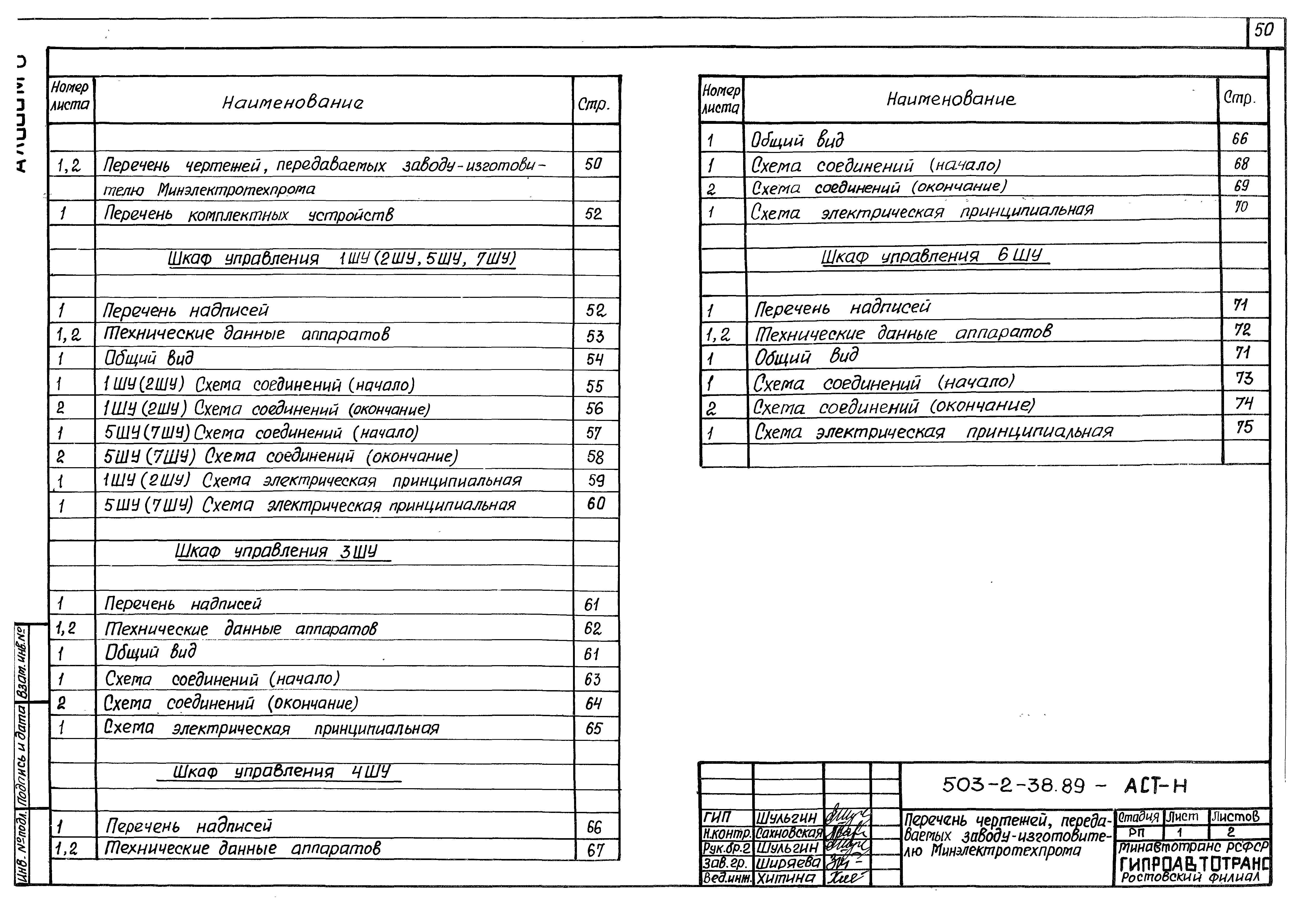 Типовой проект 503-2-38.89