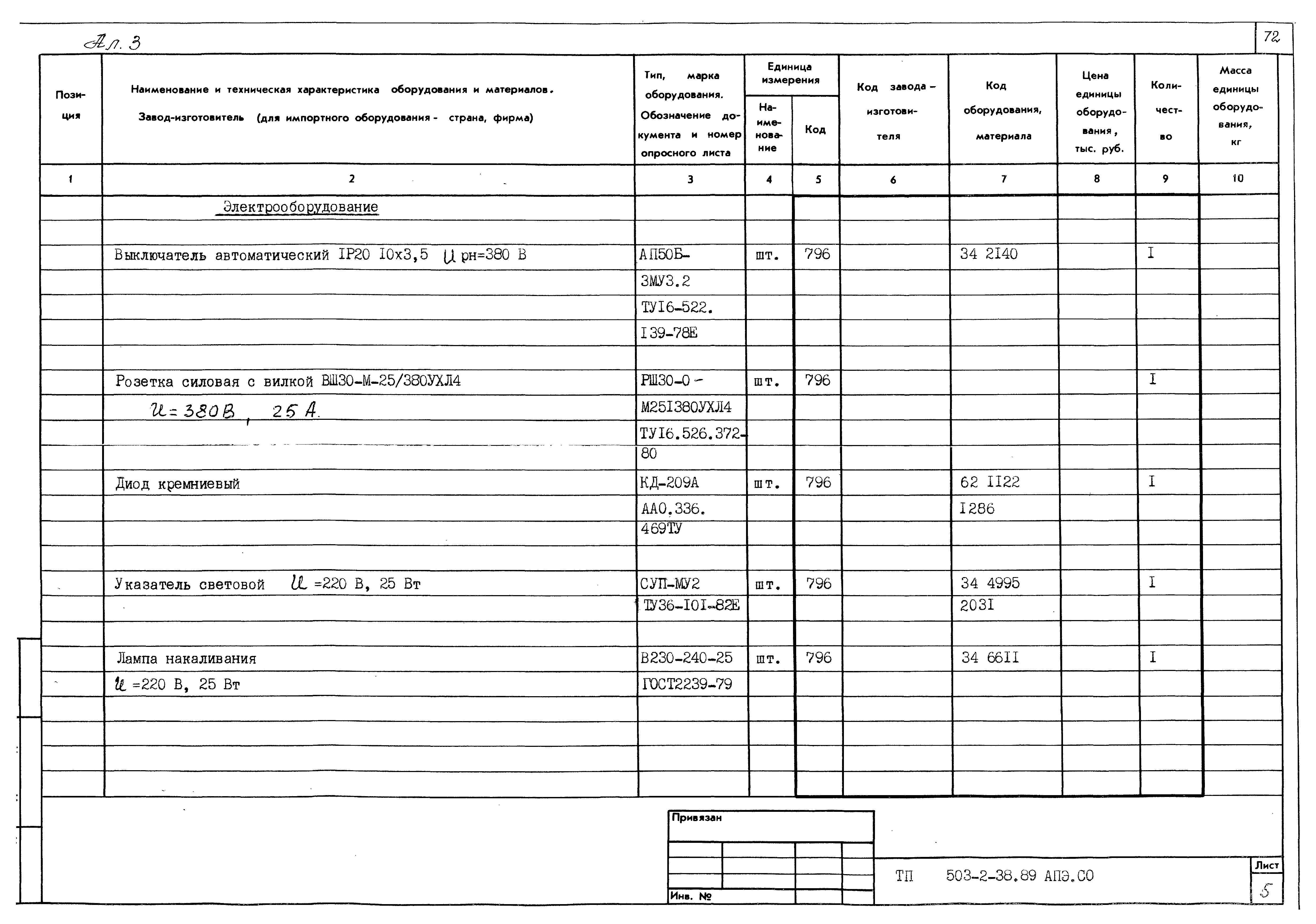 Типовой проект 503-2-38.89