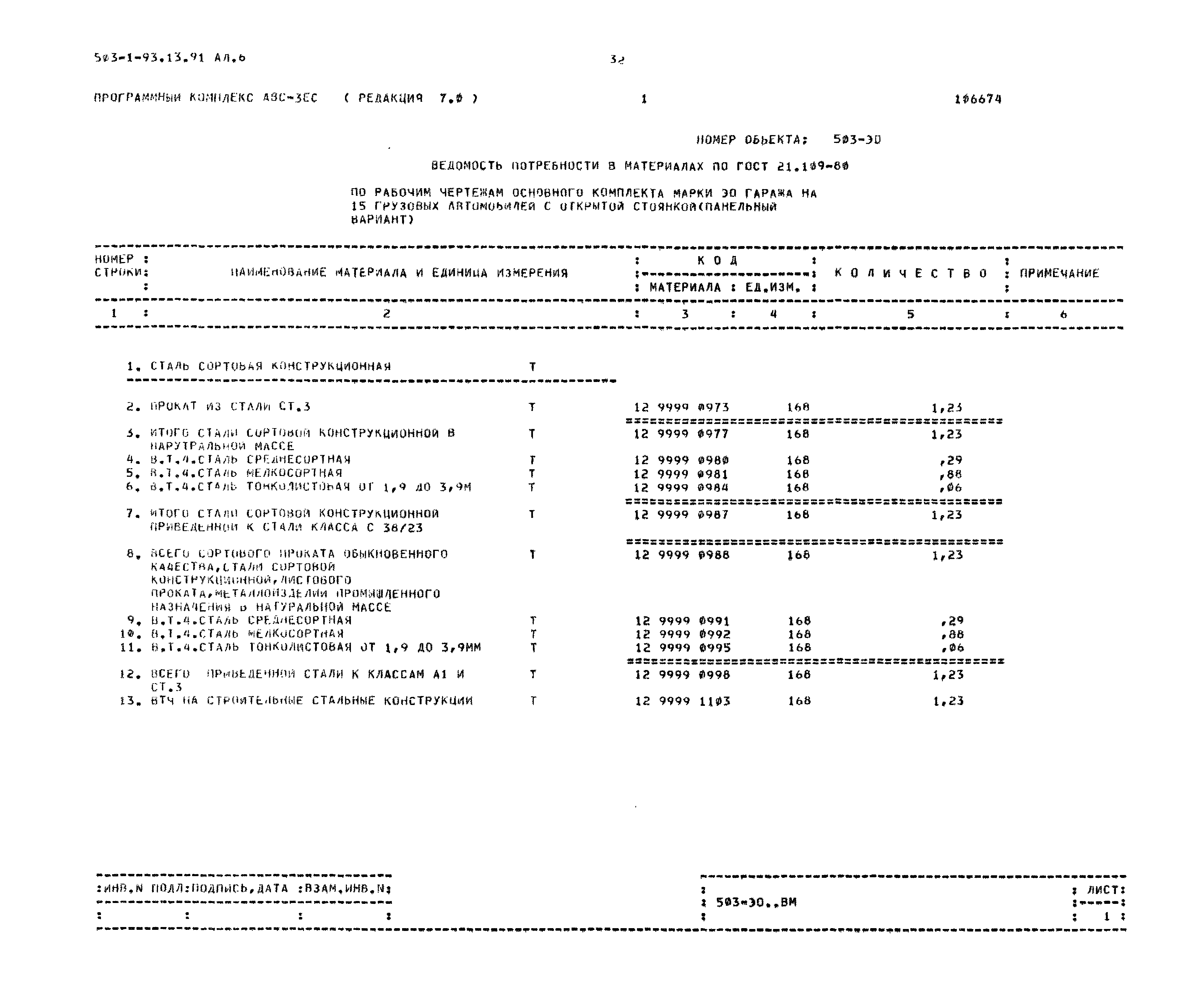 Типовой проект 503-1-93.13.91