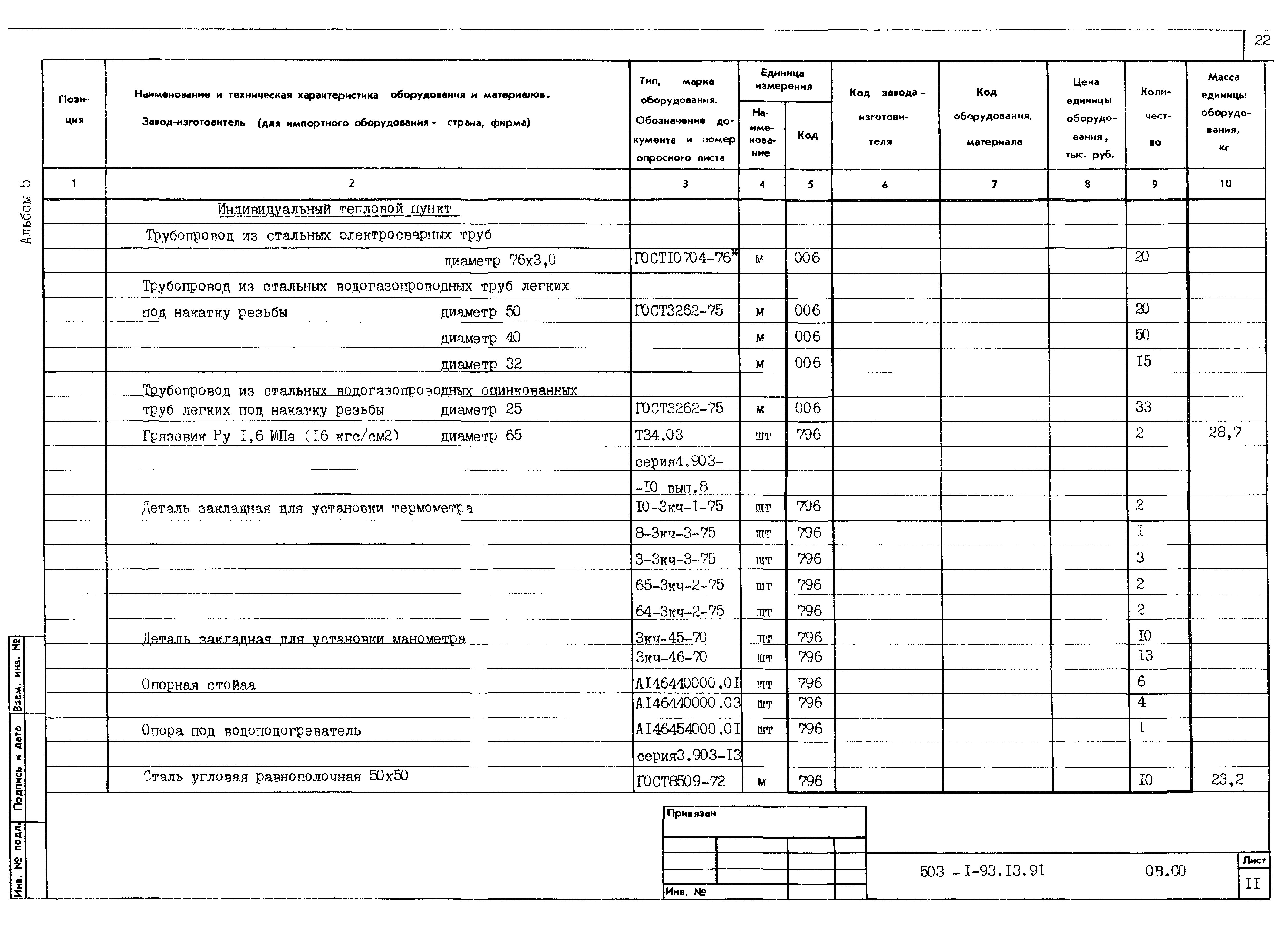 Типовой проект 503-1-93.13.91
