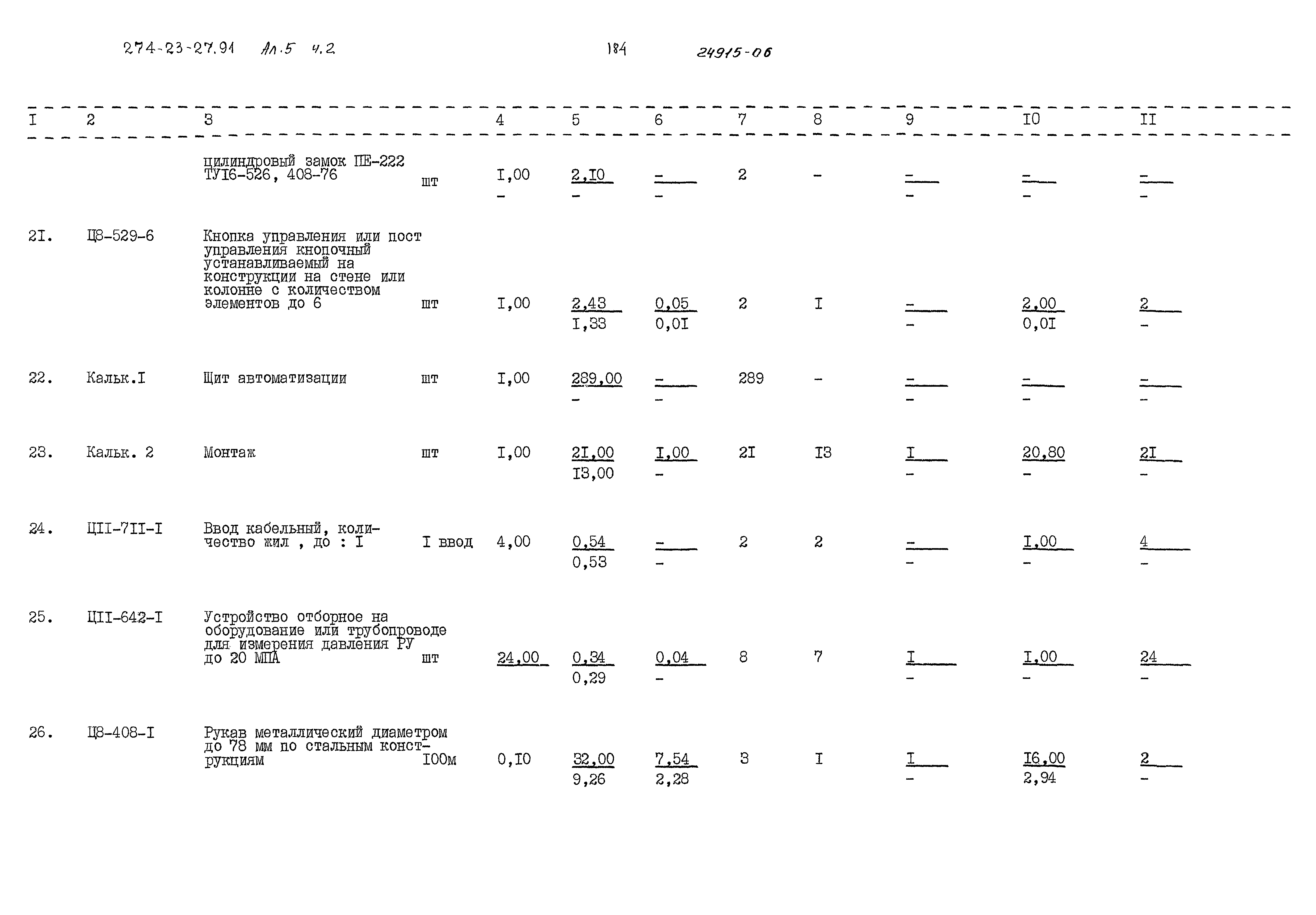 Типовой проект 274-23-27.91