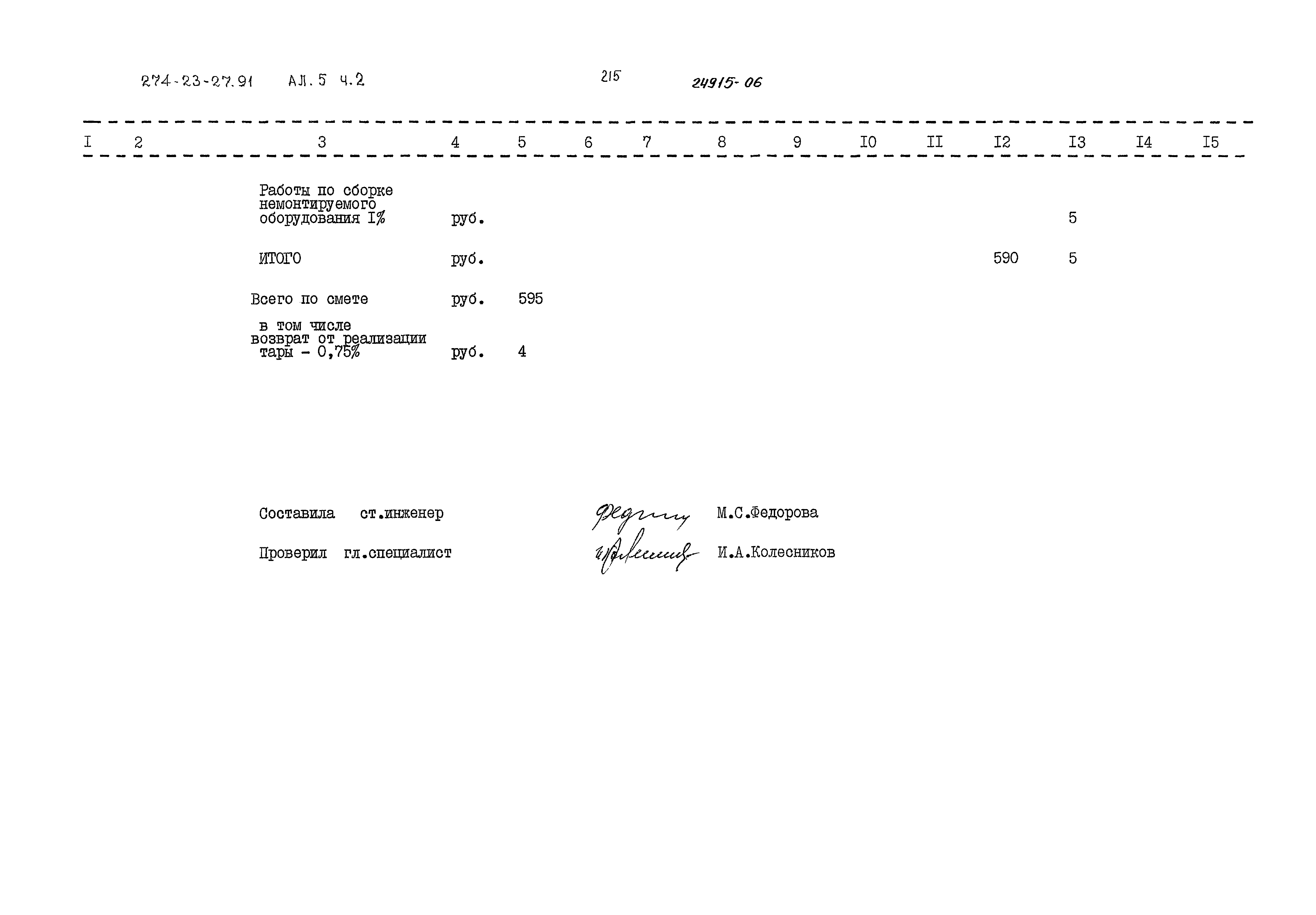 Типовой проект 274-23-27.91