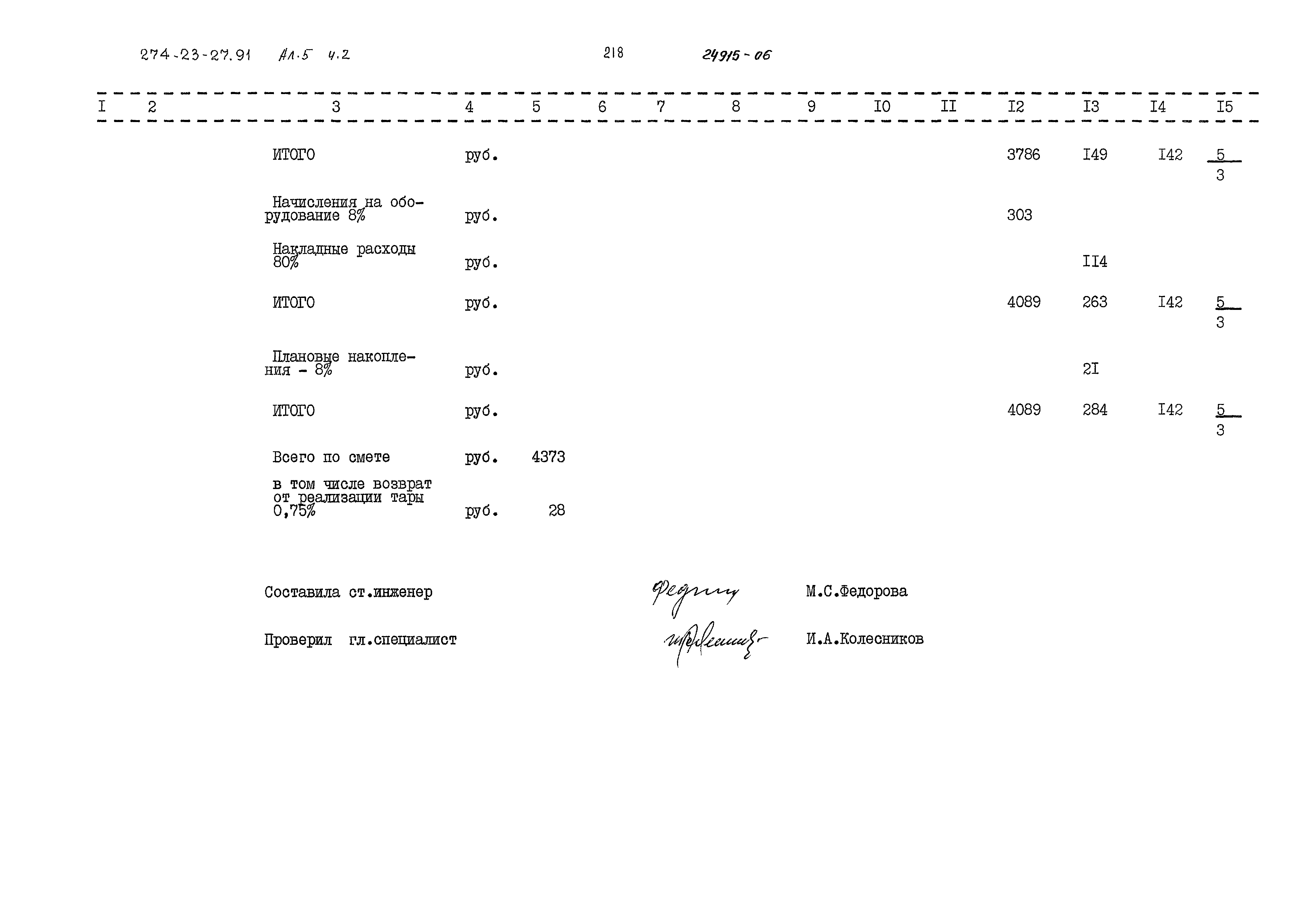 Типовой проект 274-23-27.91