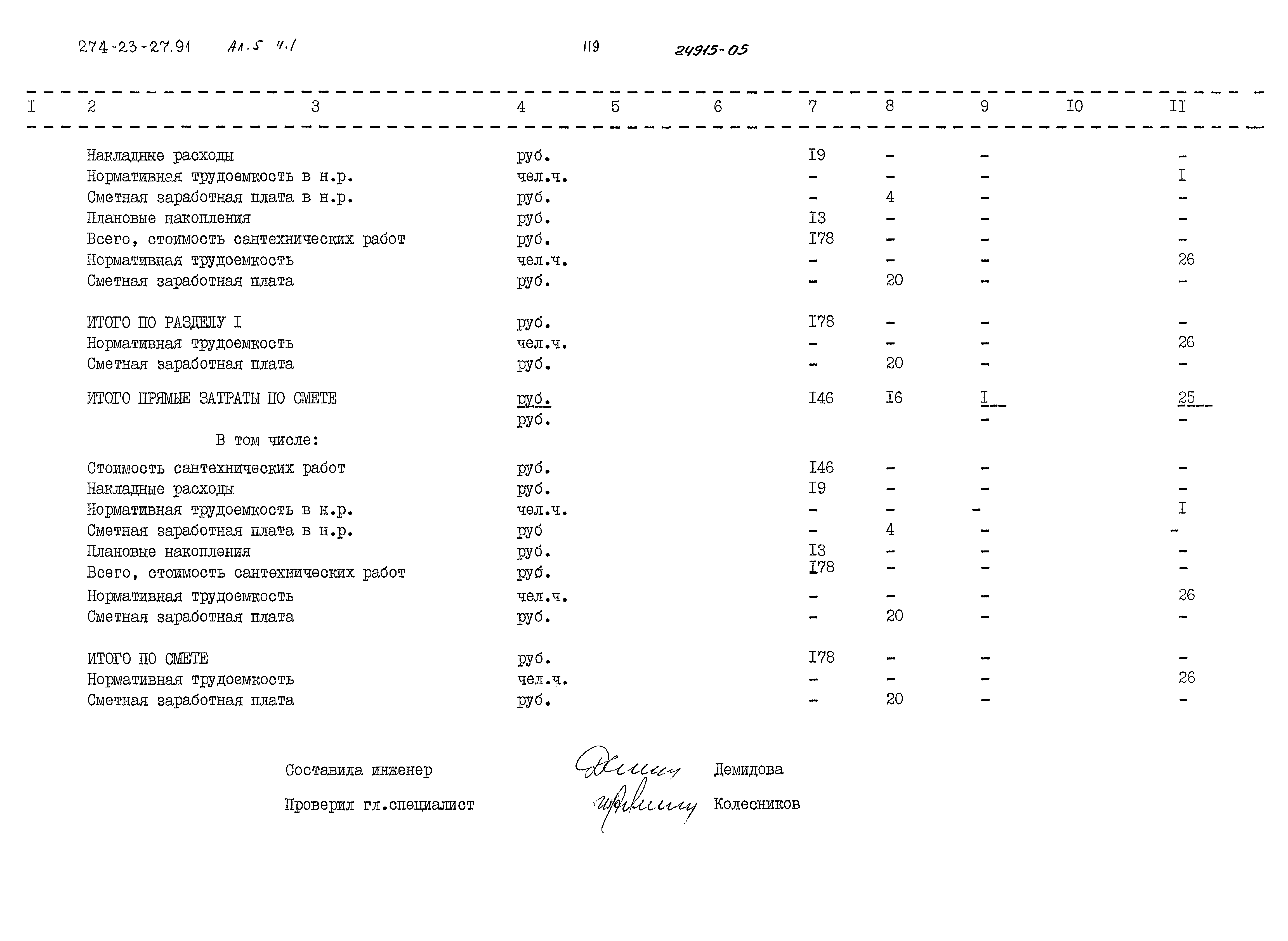 Типовой проект 274-23-27.91
