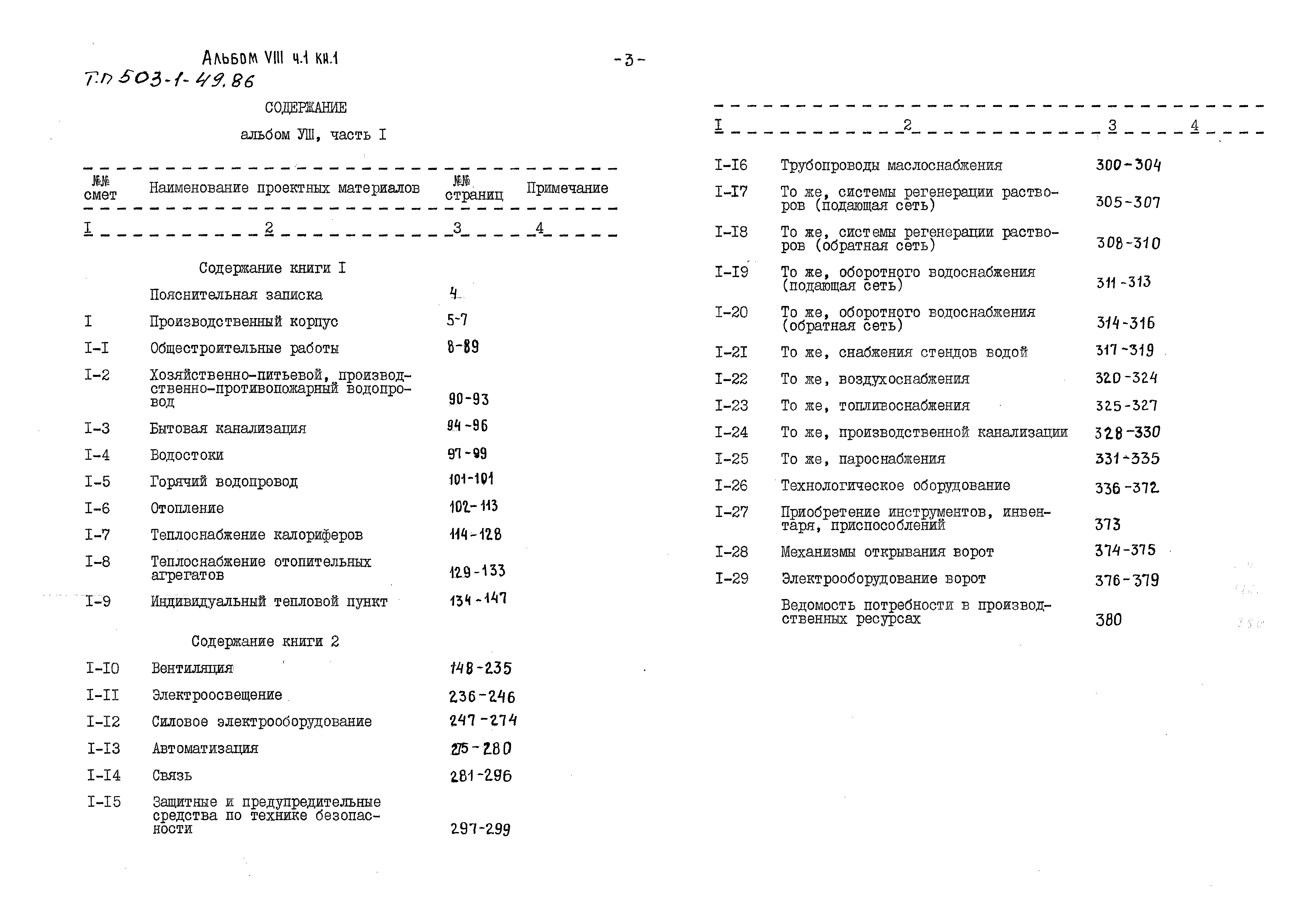 Типовой проект 503-1-49.86