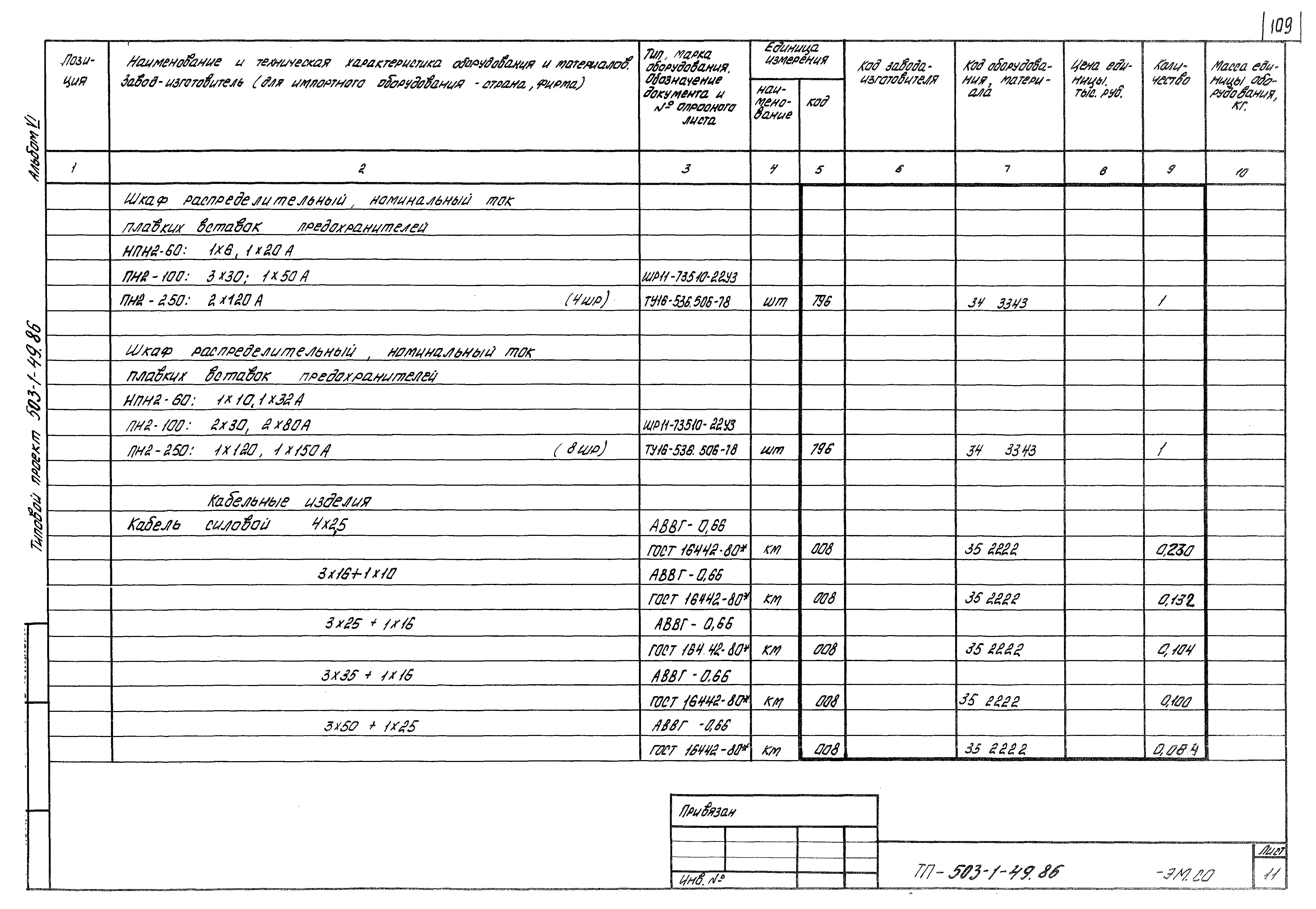 Типовой проект 503-1-49.86