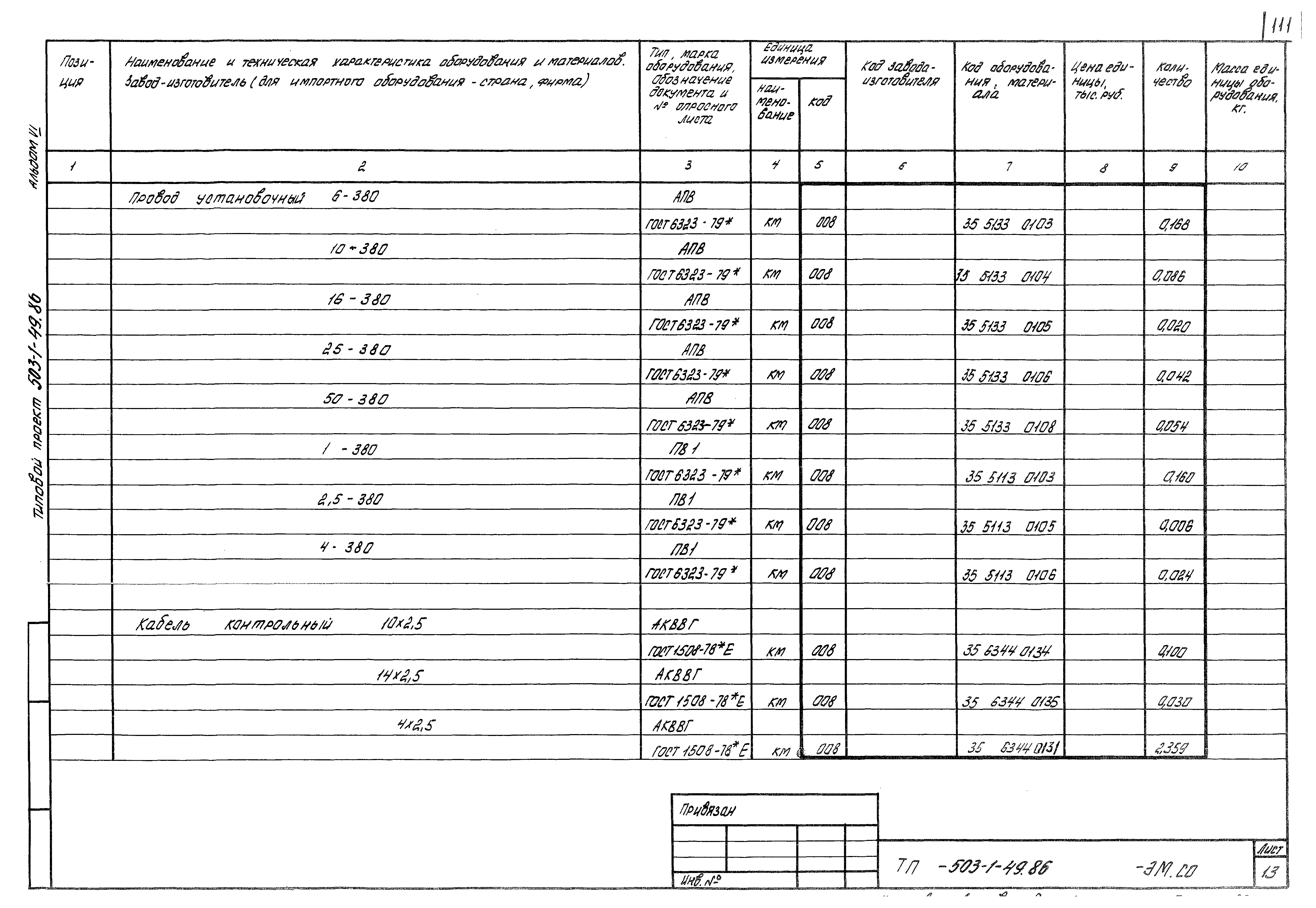 Типовой проект 503-1-49.86