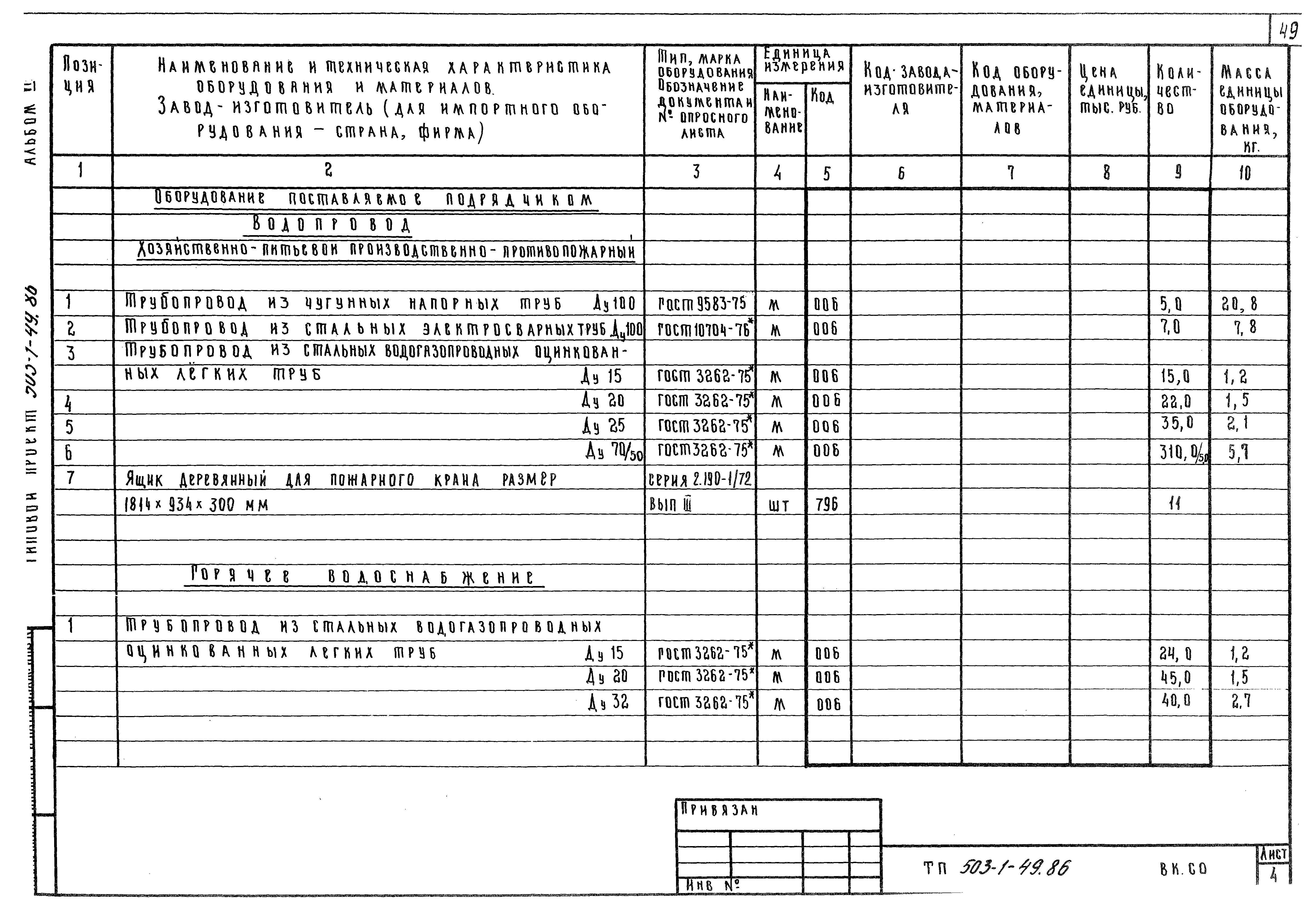 Типовой проект 503-1-49.86