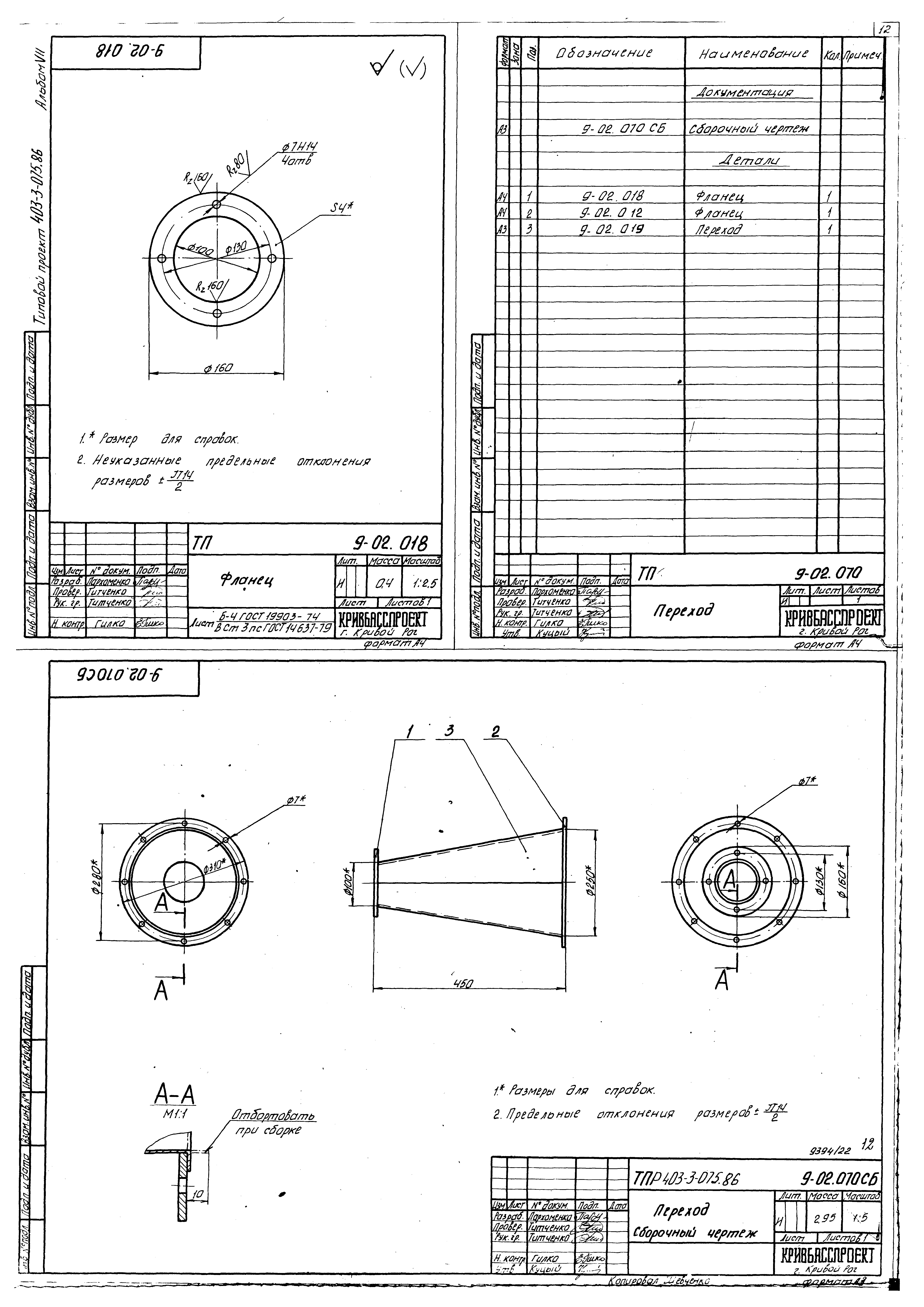 Типовые проектные решения 403-3-075.86