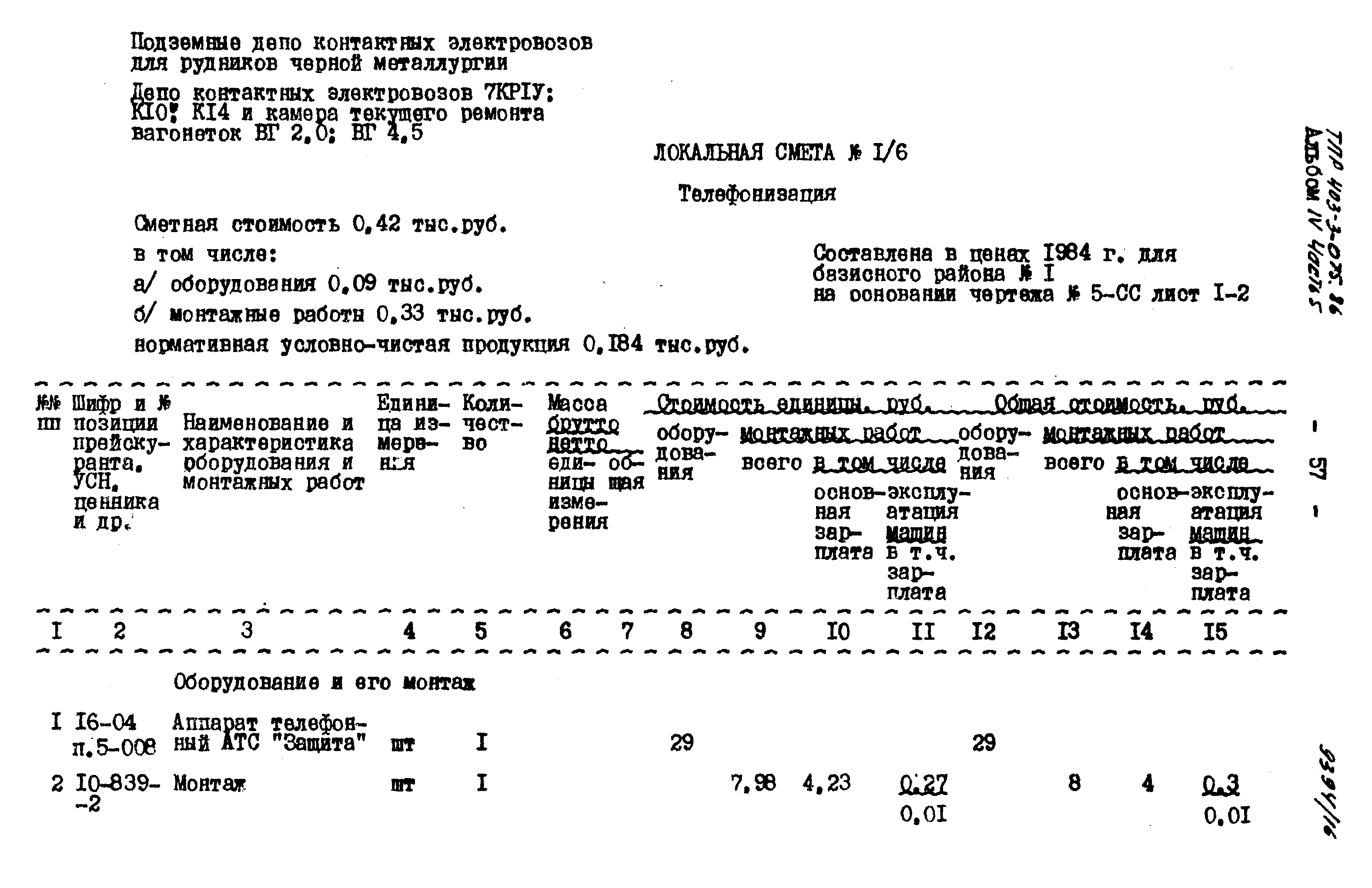 Типовые проектные решения 403-3-075.86