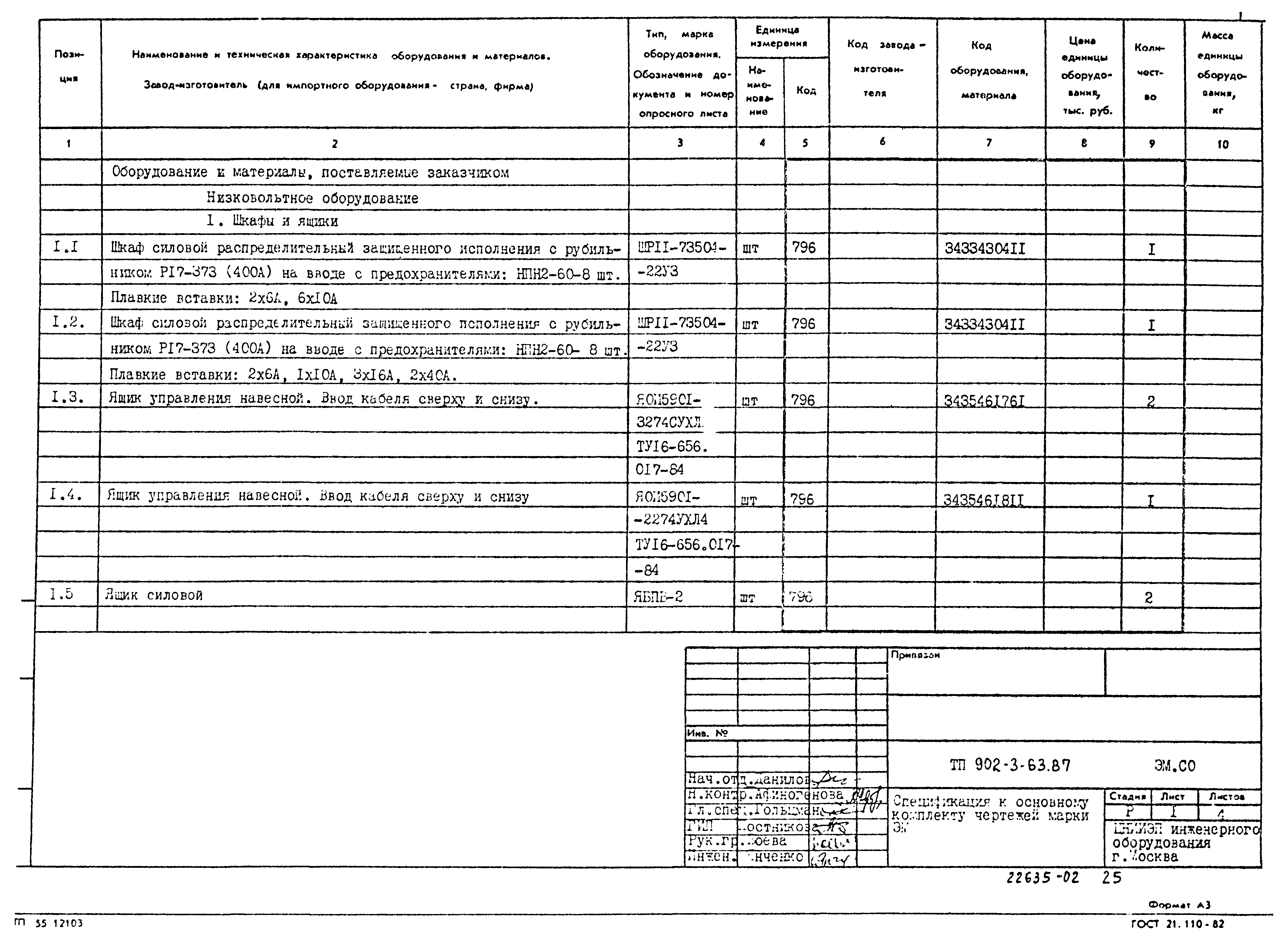 Типовой проект 902-3-63.87