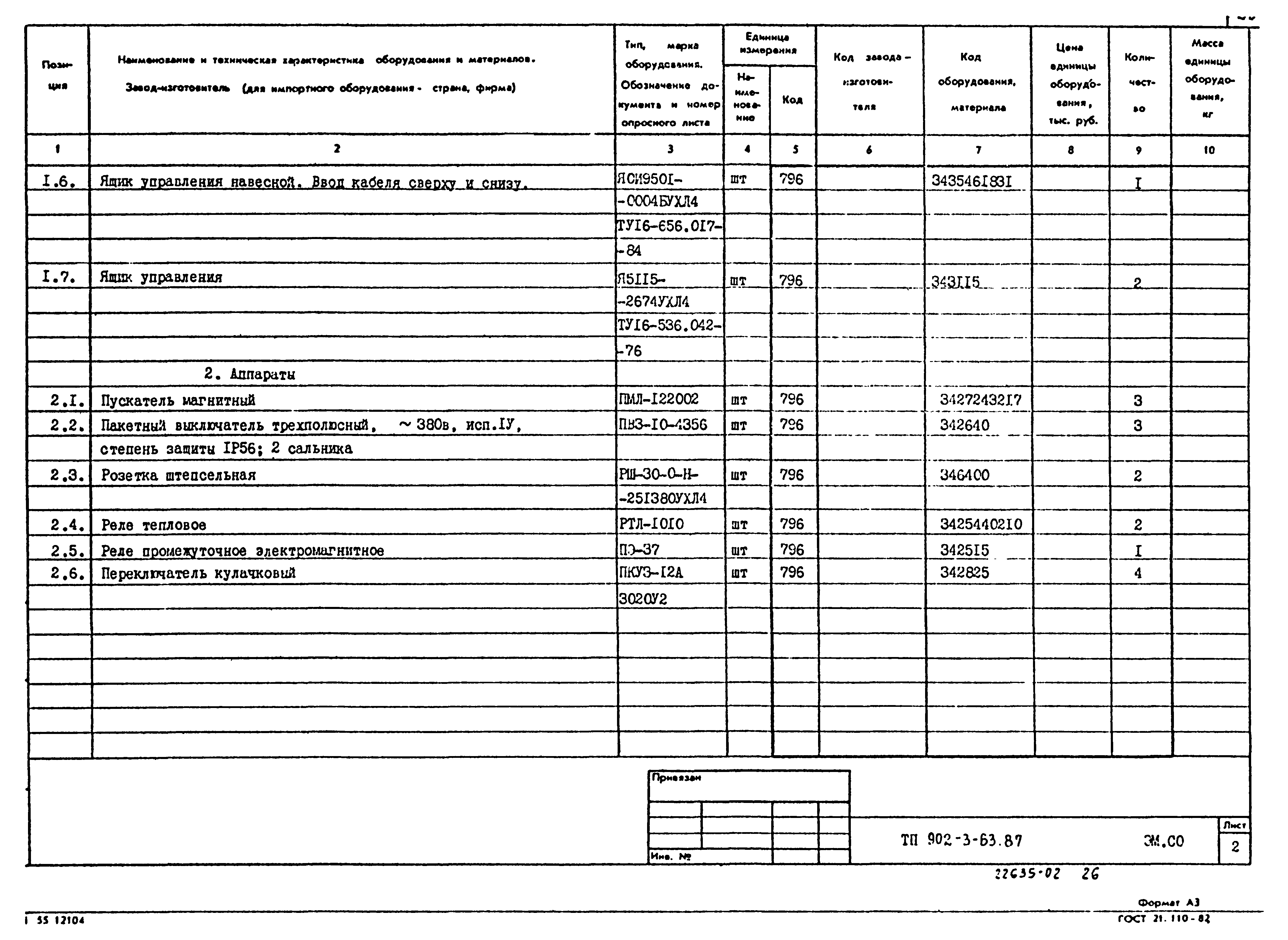 Типовой проект 902-3-63.87