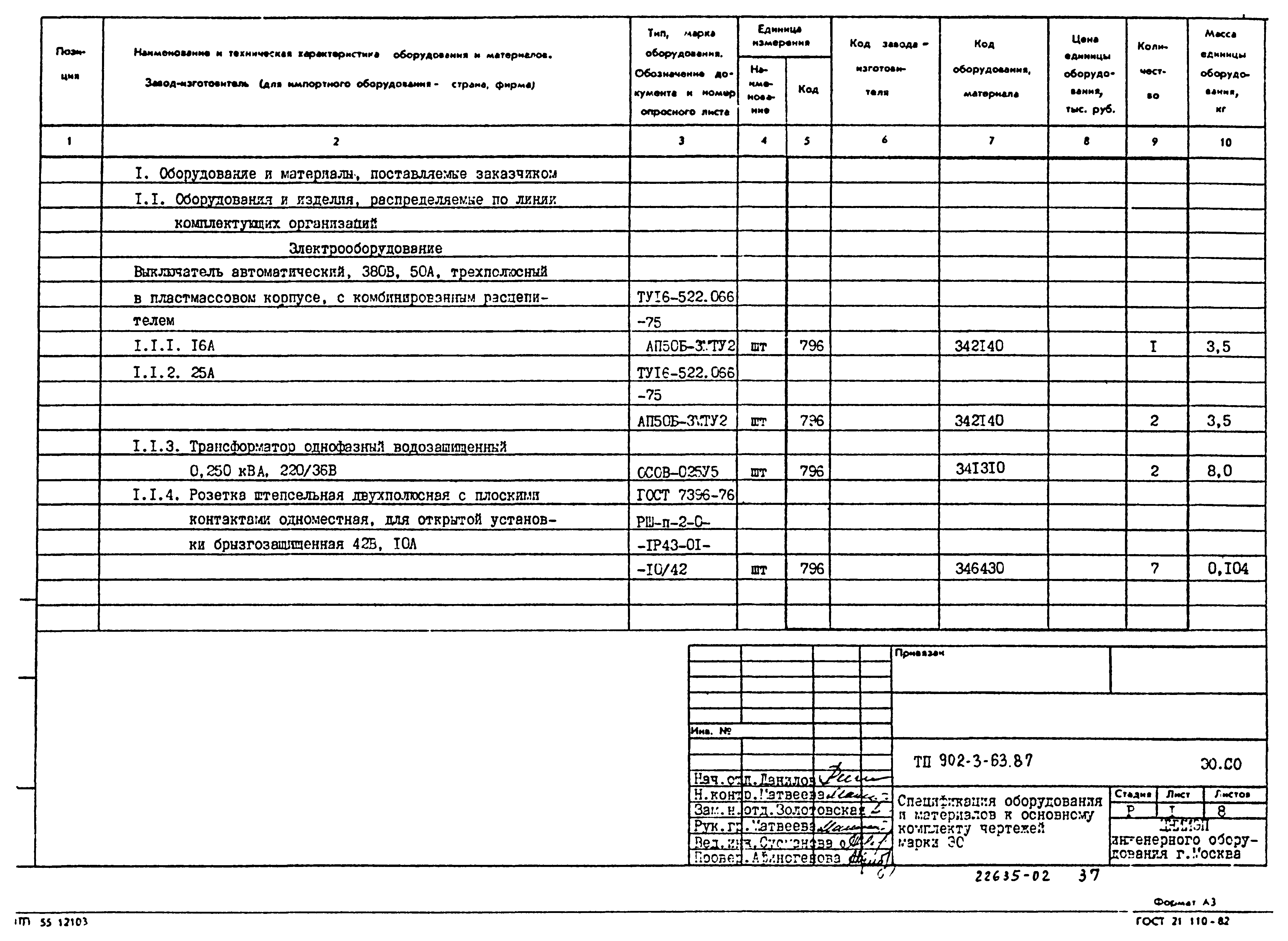 Типовой проект 902-3-63.87