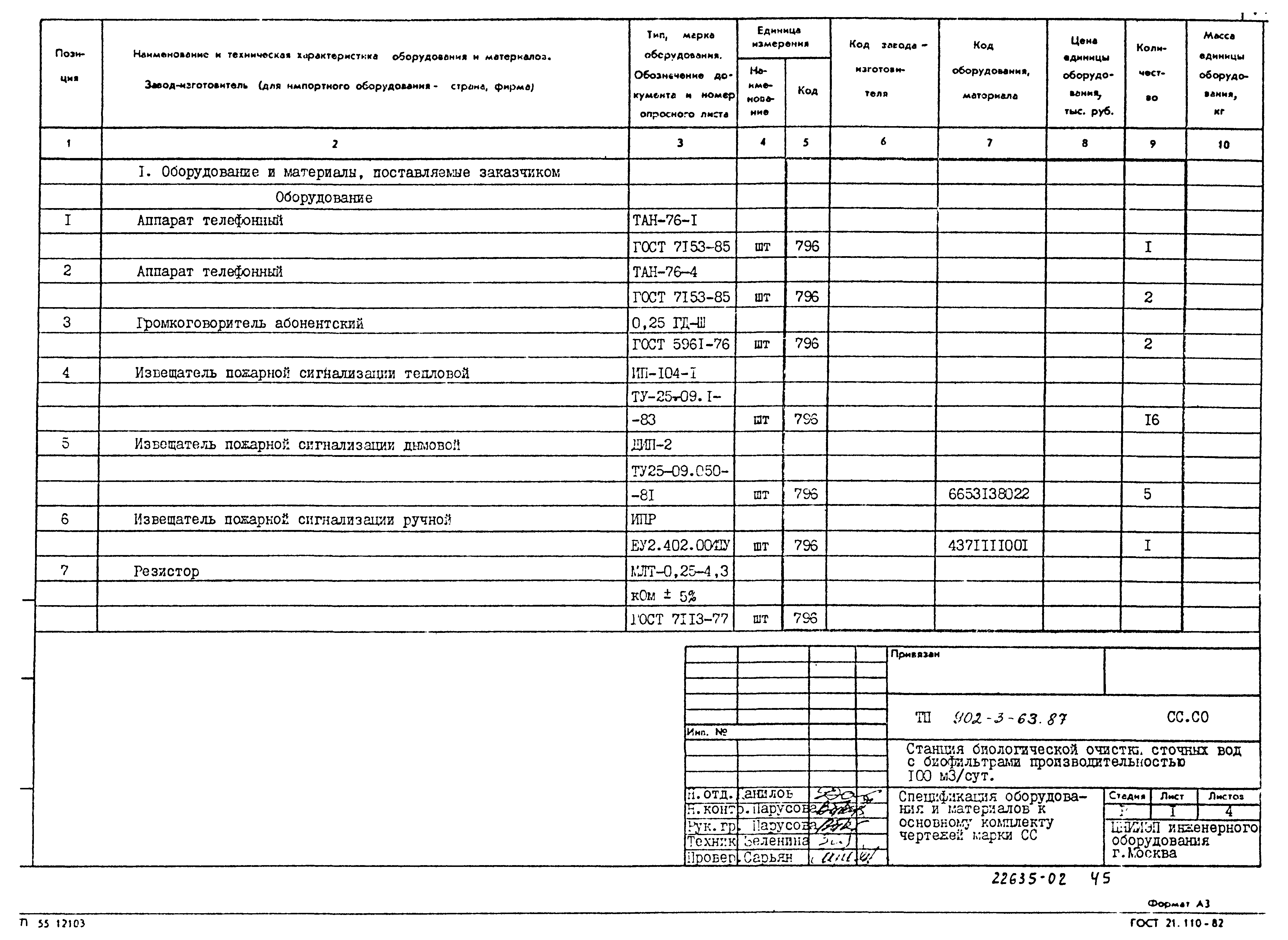Типовой проект 902-3-63.87