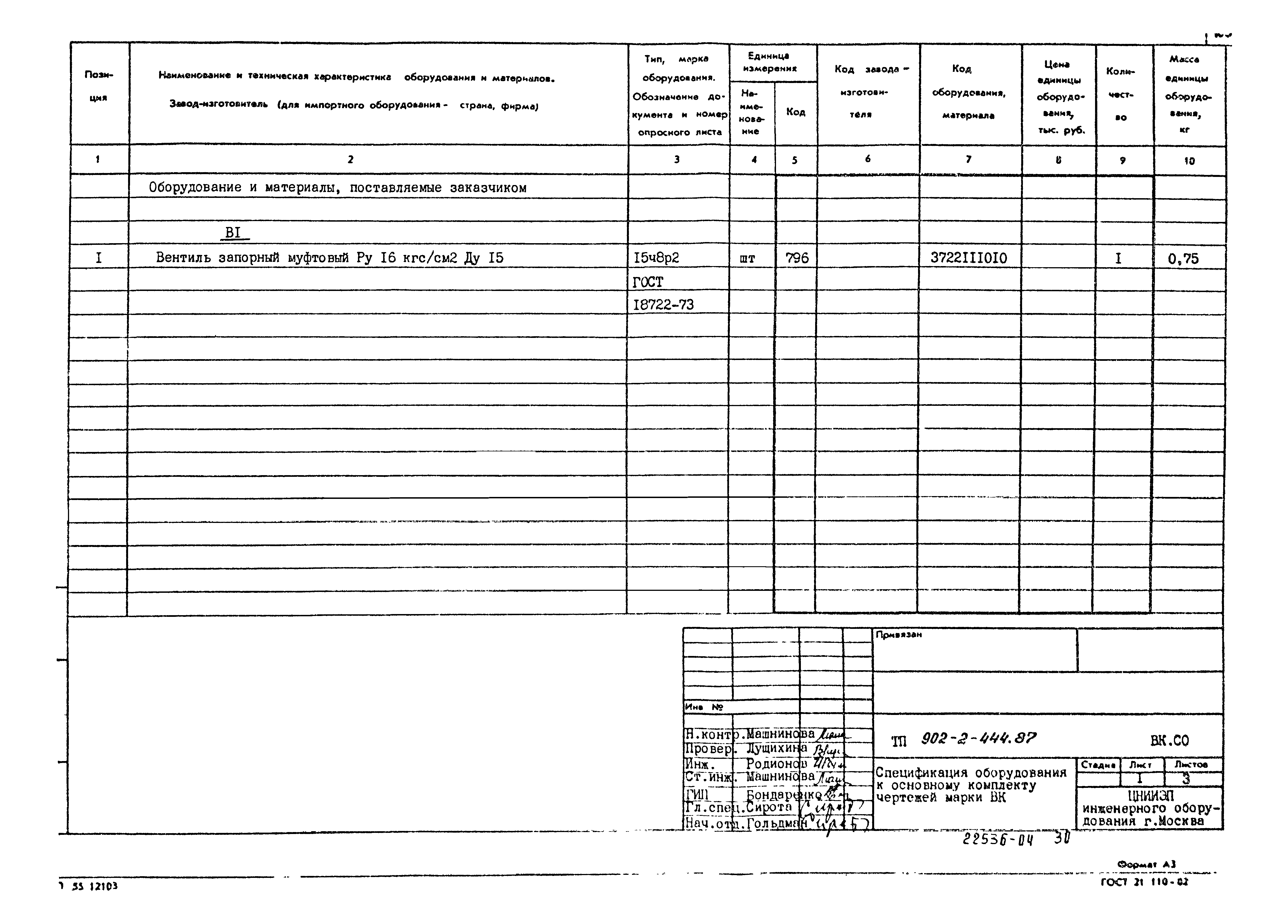 Типовой проект 902-2-444.87