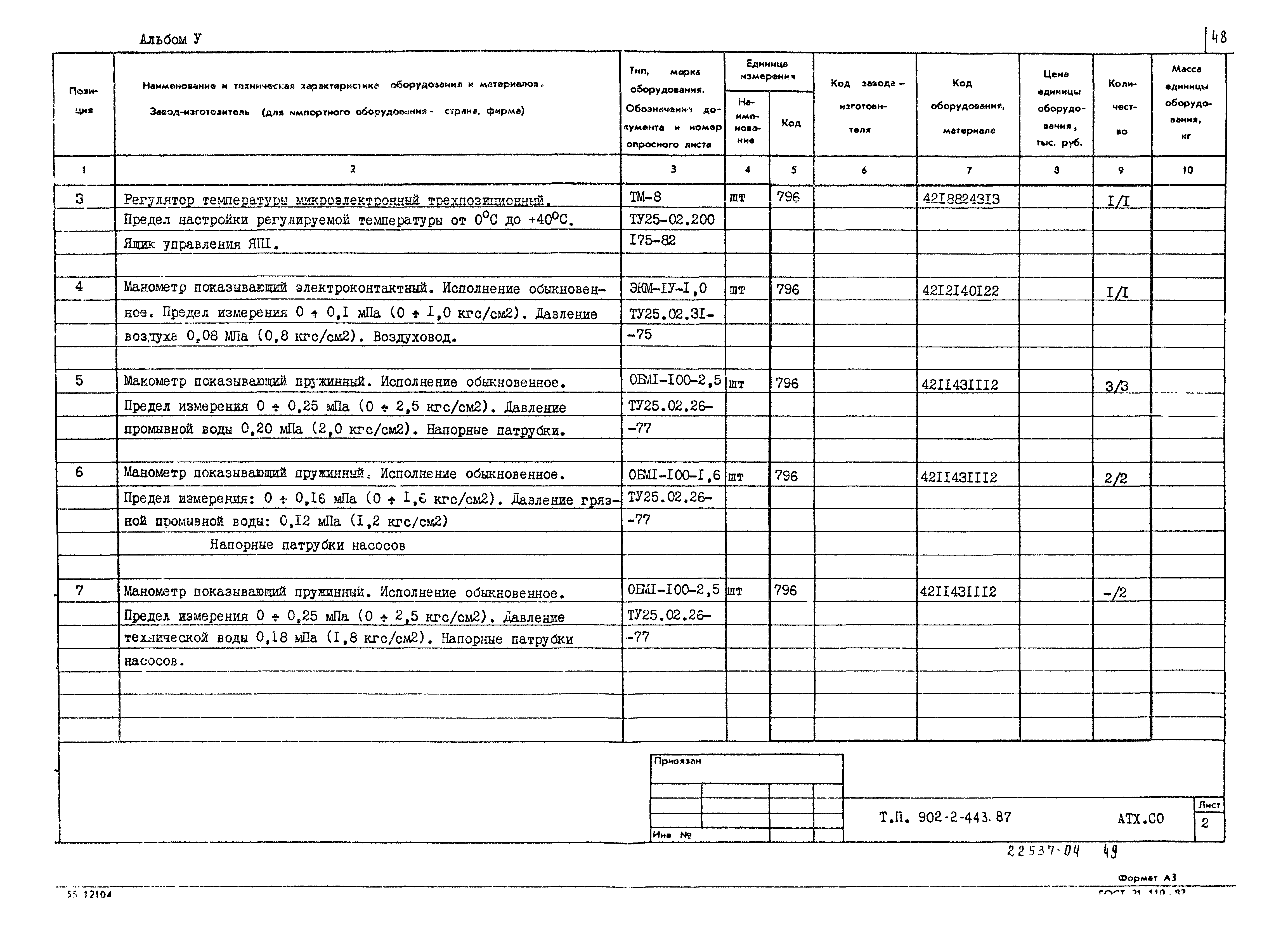 Типовой проект 902-2-443.87