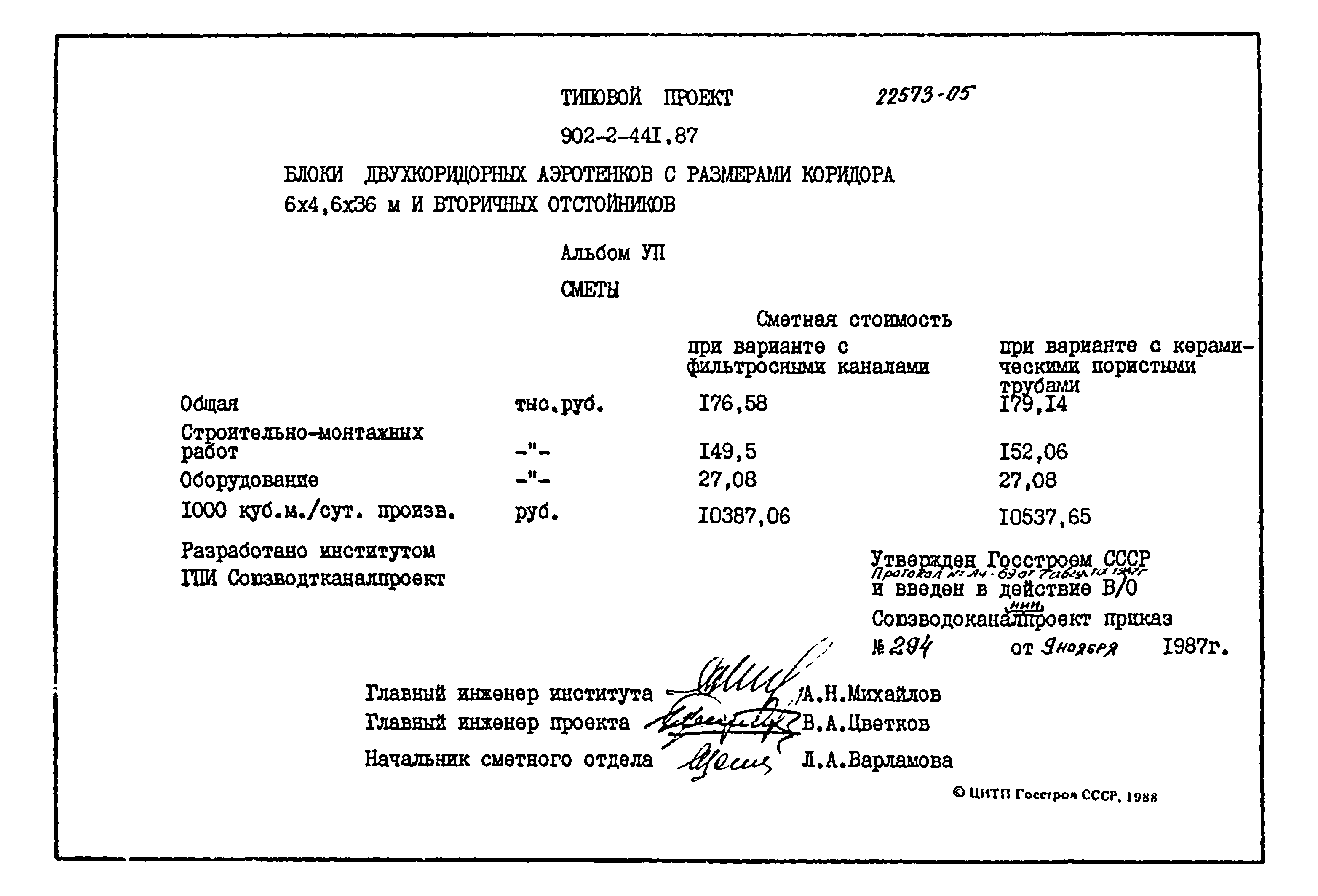 Типовой проект 902-2-441.87