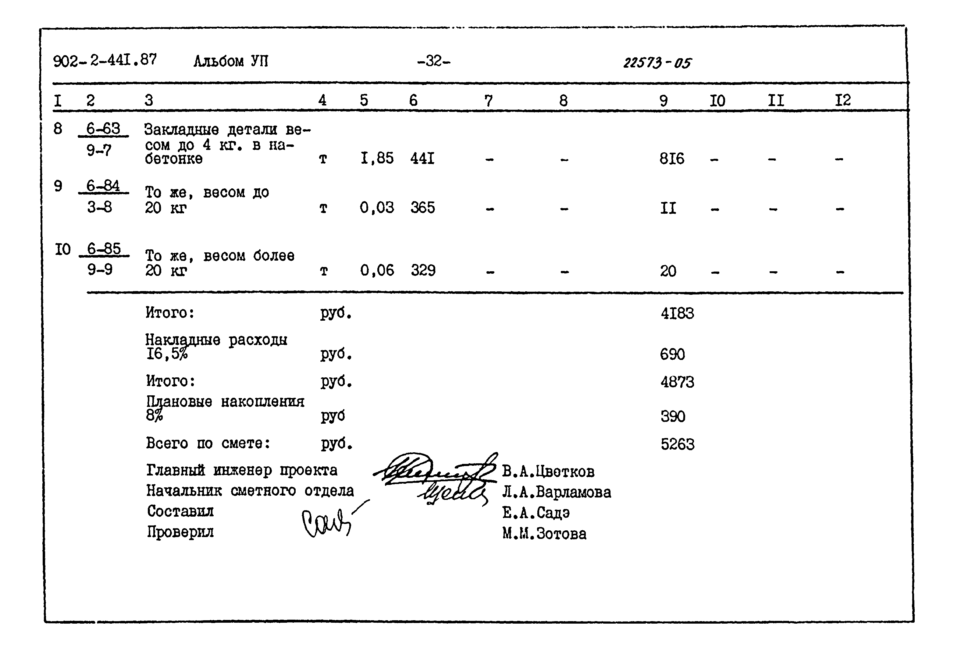 Типовой проект 902-2-441.87