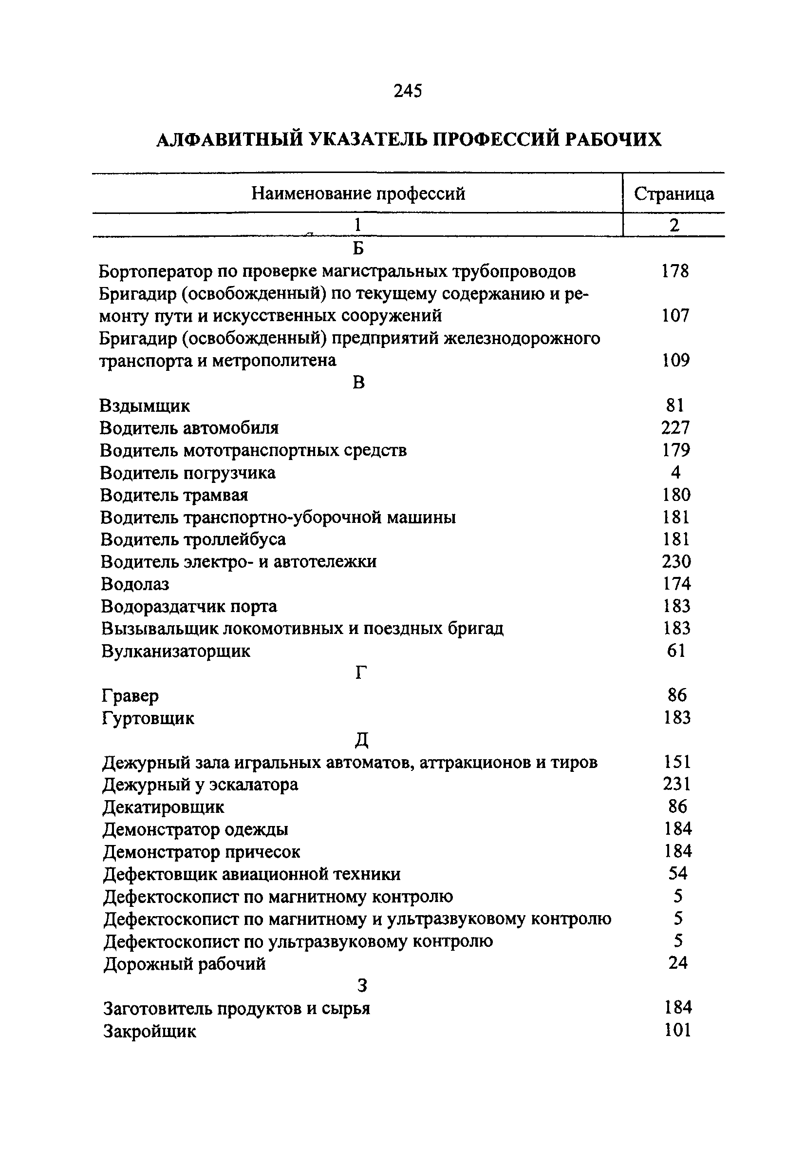 Квалификационного справочника работ и профессий рабочих