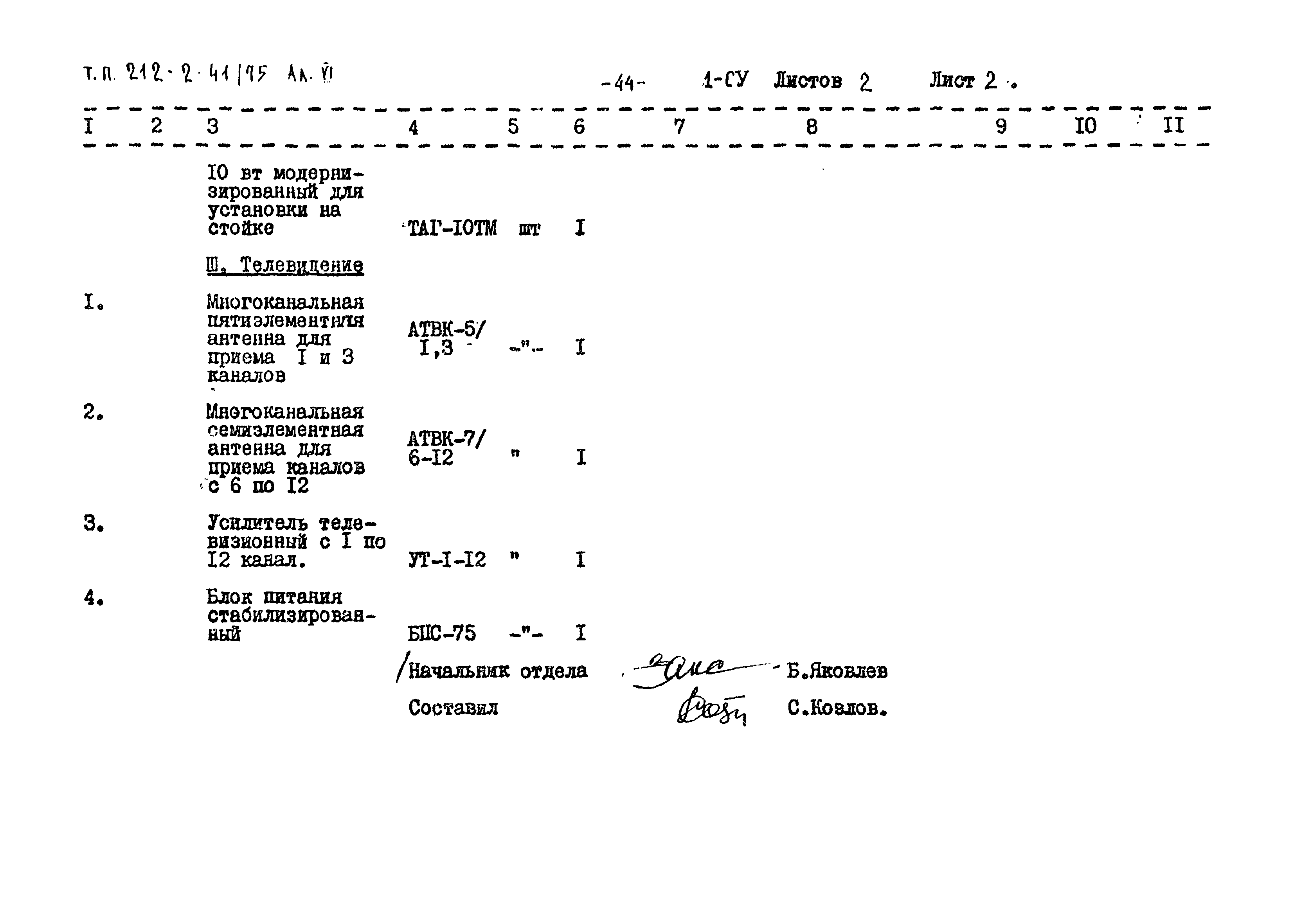 Типовой проект 212-2-41/75