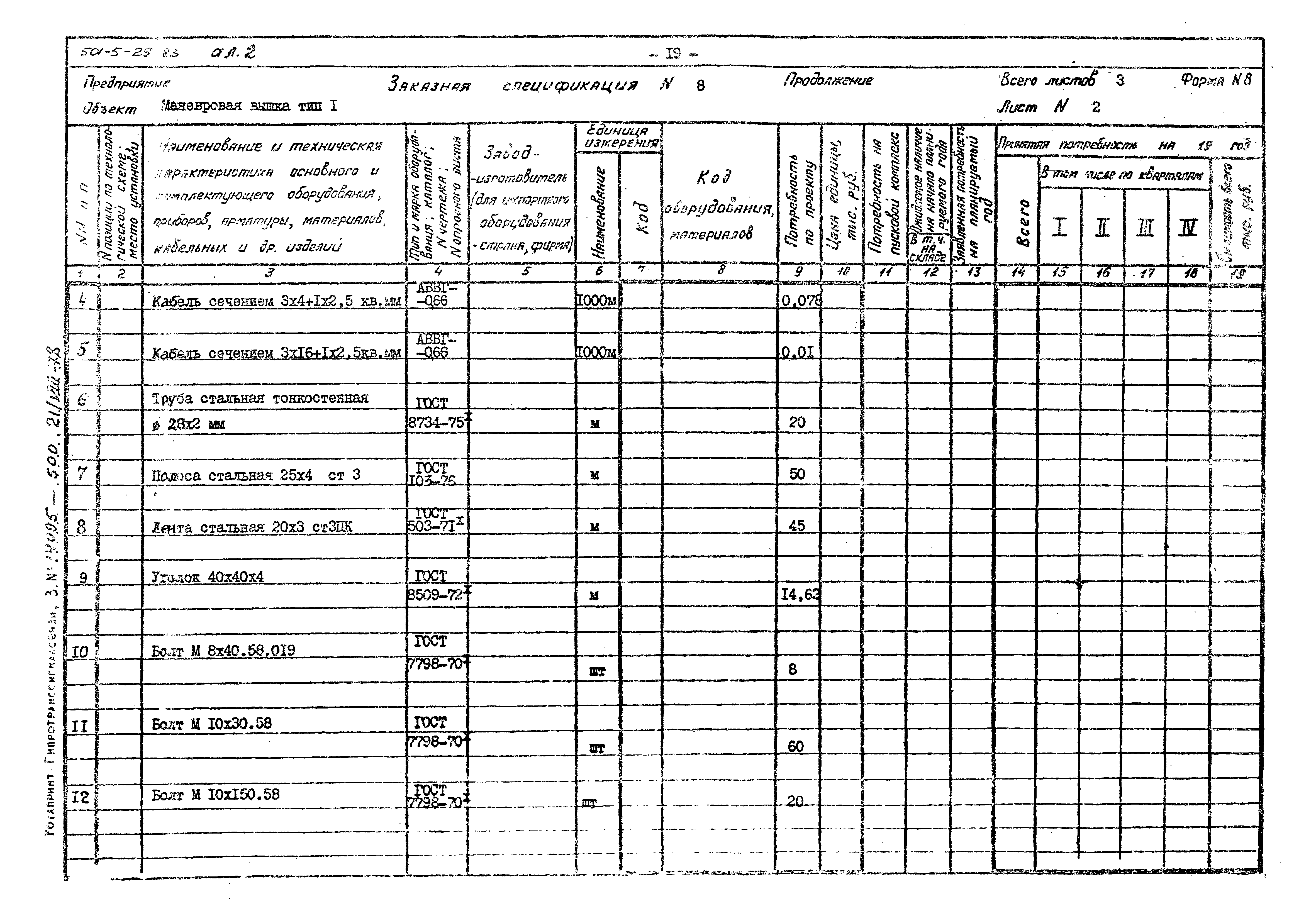Типовой проект 501-5-29.83
