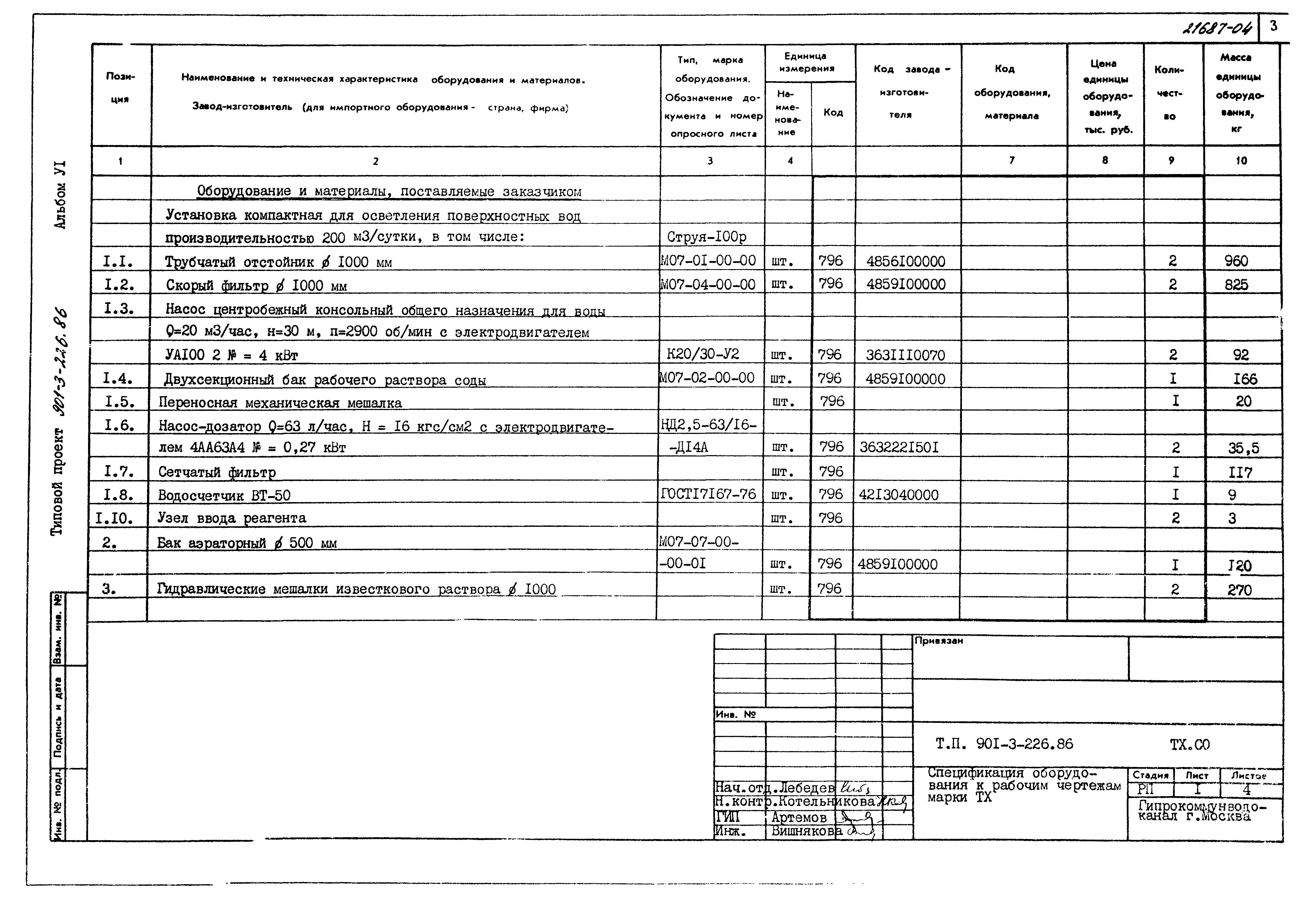Типовой проект 901-3-226.86