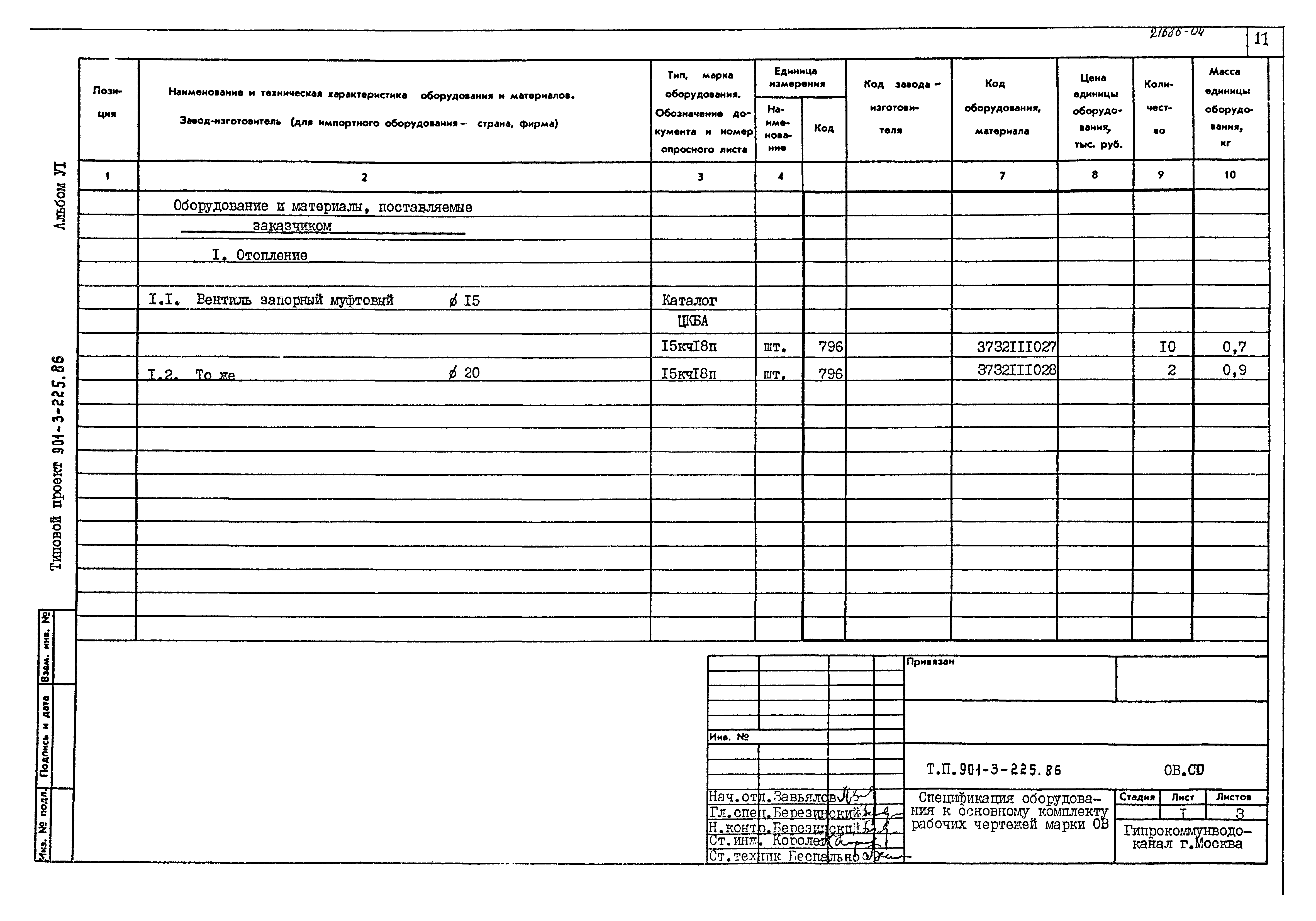 Типовой проект 901-3-225.86