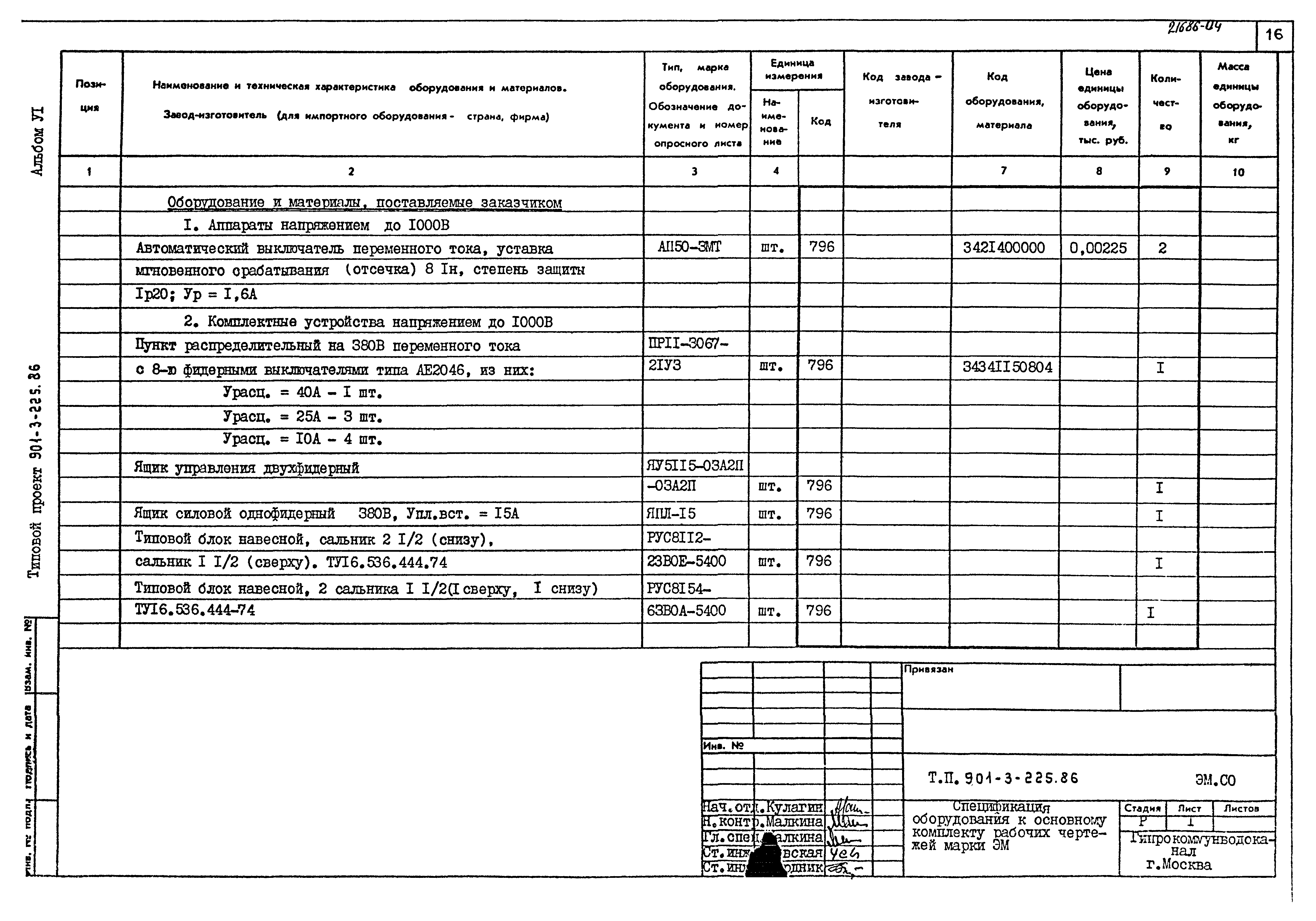 Типовой проект 901-3-225.86